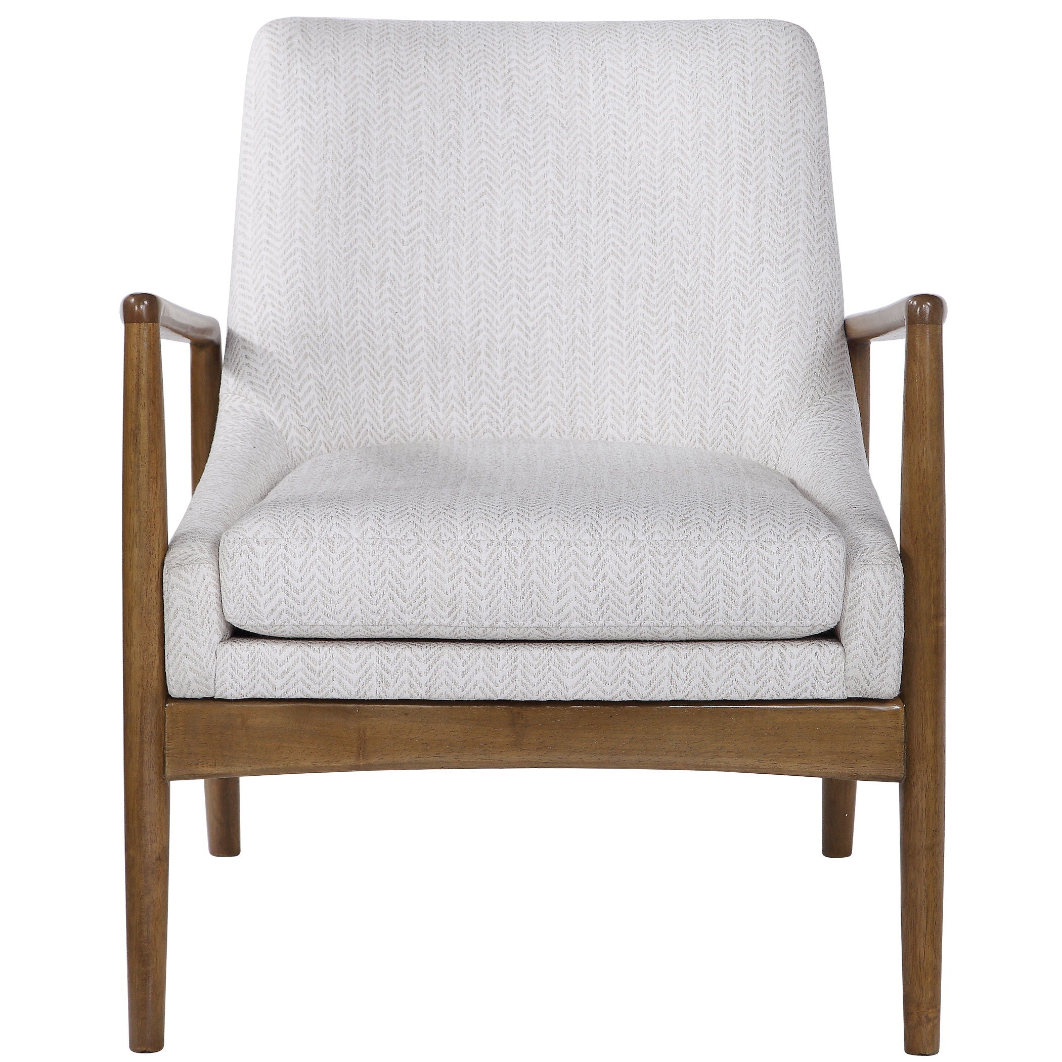 White Bev Accent Chair - Modern Upholstered Lounge Chair for Living Room, Bedroom, or Office - Perfect for Reading, Relaxing, and Adding Stylish Seating