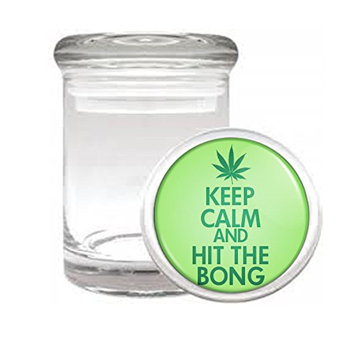 Keep Calm and Hit the * Premium Medical Glass Jar D-064 – Ideal for Essential Oils, Spices & DIY Beauty Products