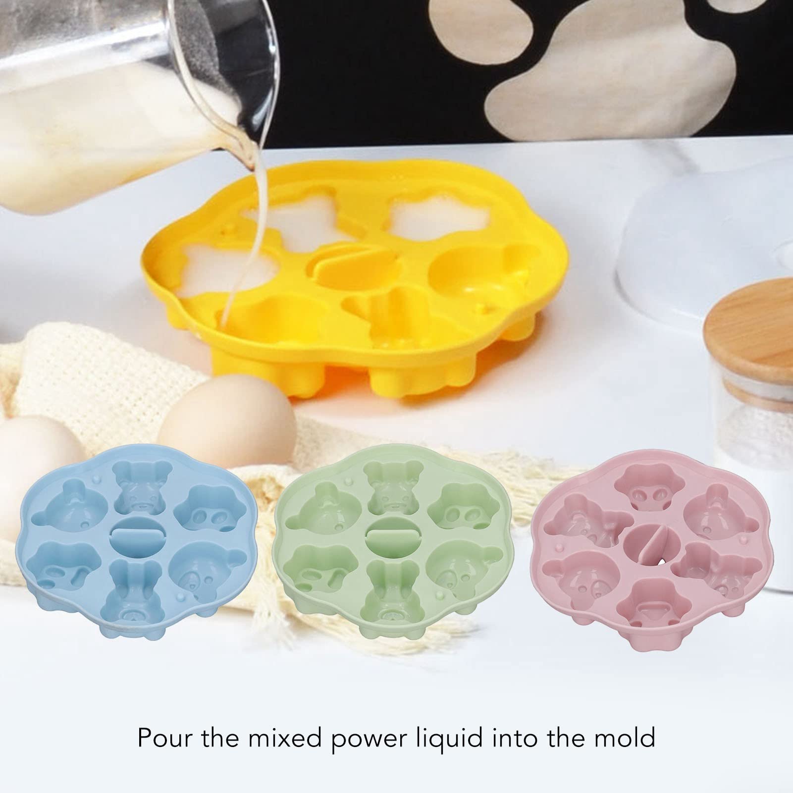 Mini Popsicle Maker with Cute Animal Shapes - Non-Stick Food Grade Chocolate & Candy Mold with Lid for Baking, Jello, Gummy, Cake, Pudding - Perfect for Kids' Parties, Summer Treats & DIY Desserts