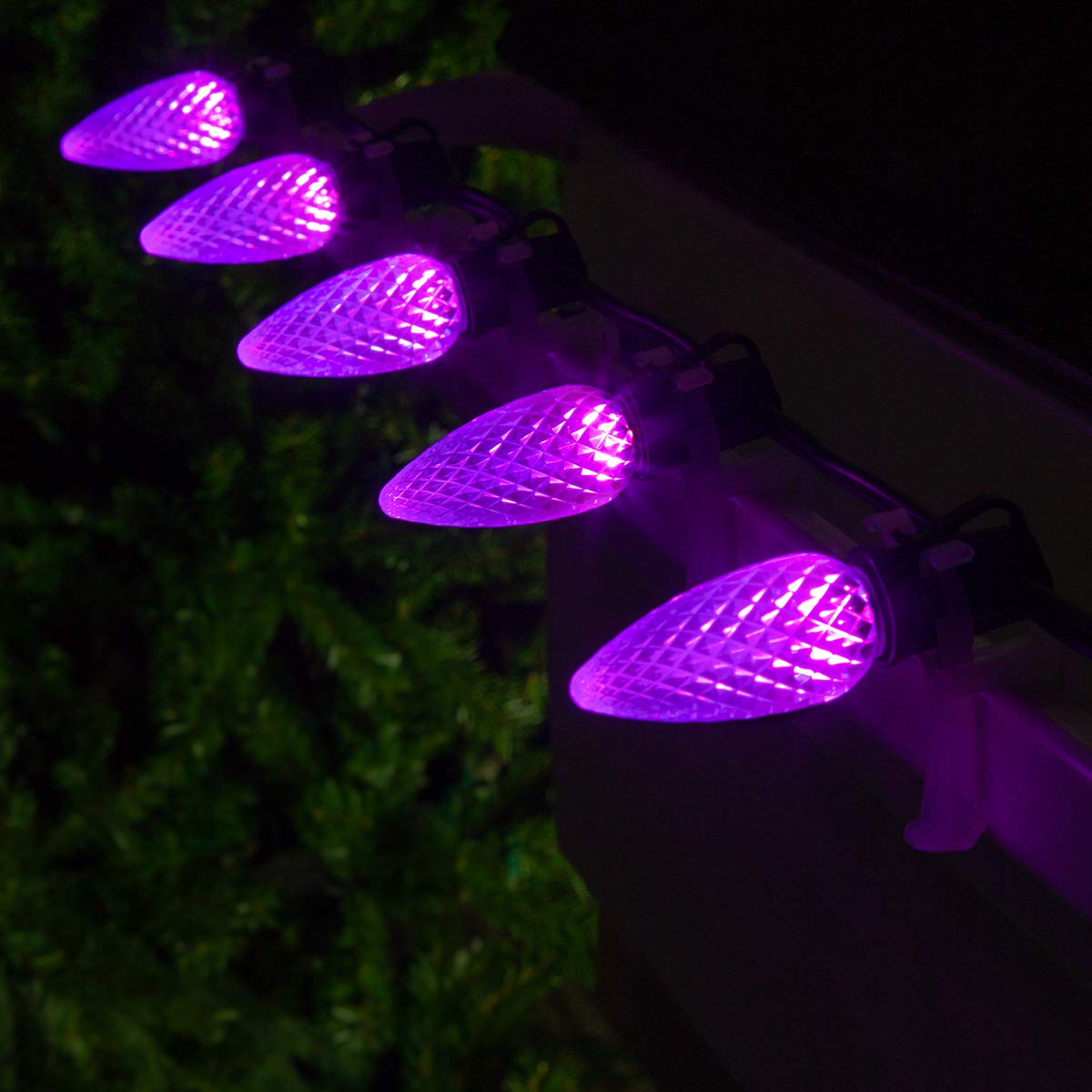 Purple Halloween String Lights - 25ft Outdoor Heavy Duty for Fall & Halloween Decor