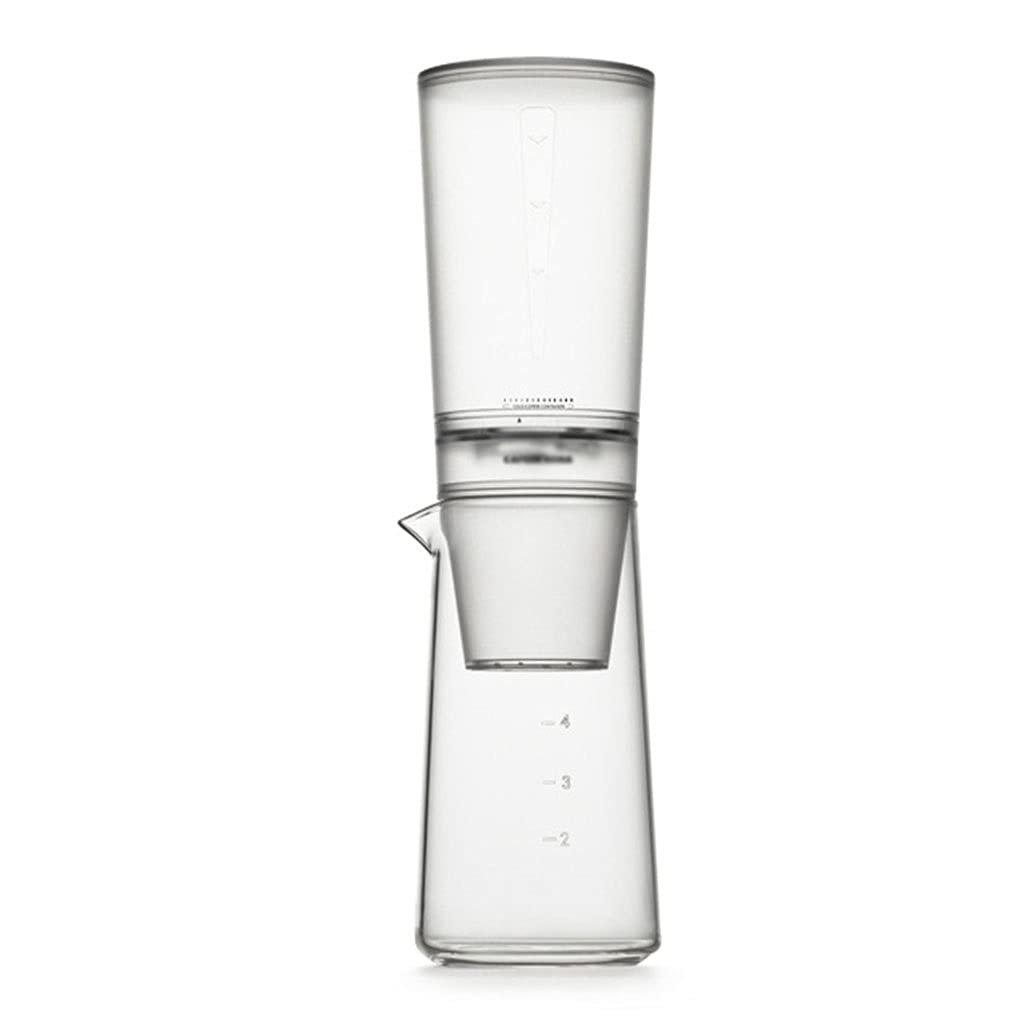 Premium Cold Brew Coffee Maker 20.29oz/600ML with Slow Drip Technology - Stainless Steel Filter for Iced Coffee & Tea - Makes 6-8 Cups (Transparent) - Perfect for Home, Office & Outdoor Use