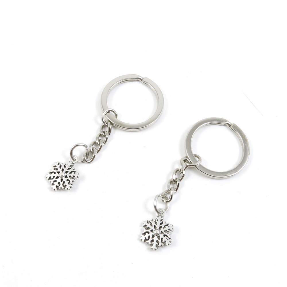 30-Piece Snowflake Keychain Set - Fashion Jewelry Key Rings for Car, Door & Bag Keys - Bulk Wholesale Key Tags (Perfect for Gifts, Party Favors & Organization)