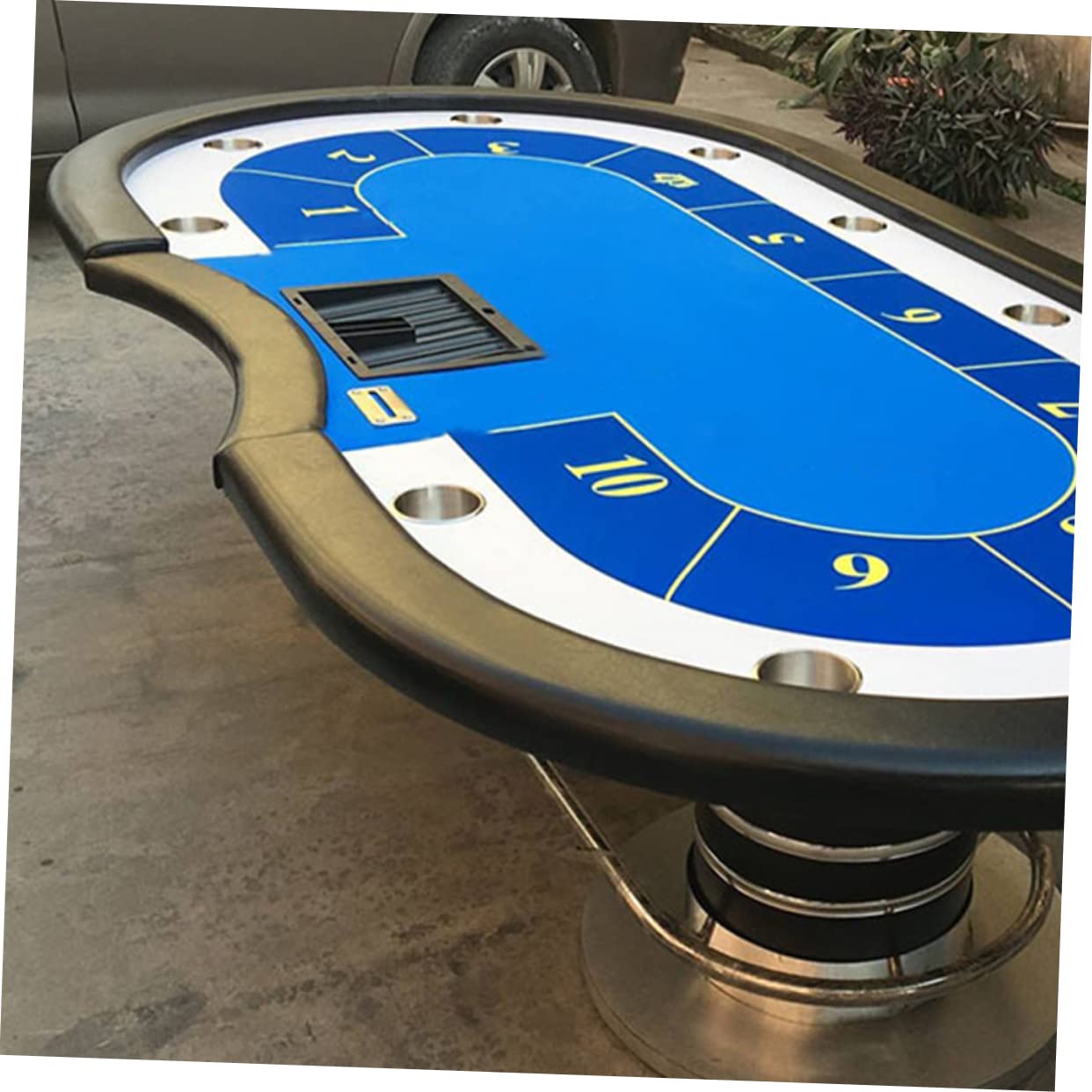Texas Holdem Poker Chip Tray - Plastic Dealer Chip Holder for Casino Style Poker Games, Poker Night Accessories, and Home Game Tables - Perfect for Poker Tournaments, Card Games, and Casino Themed Parties