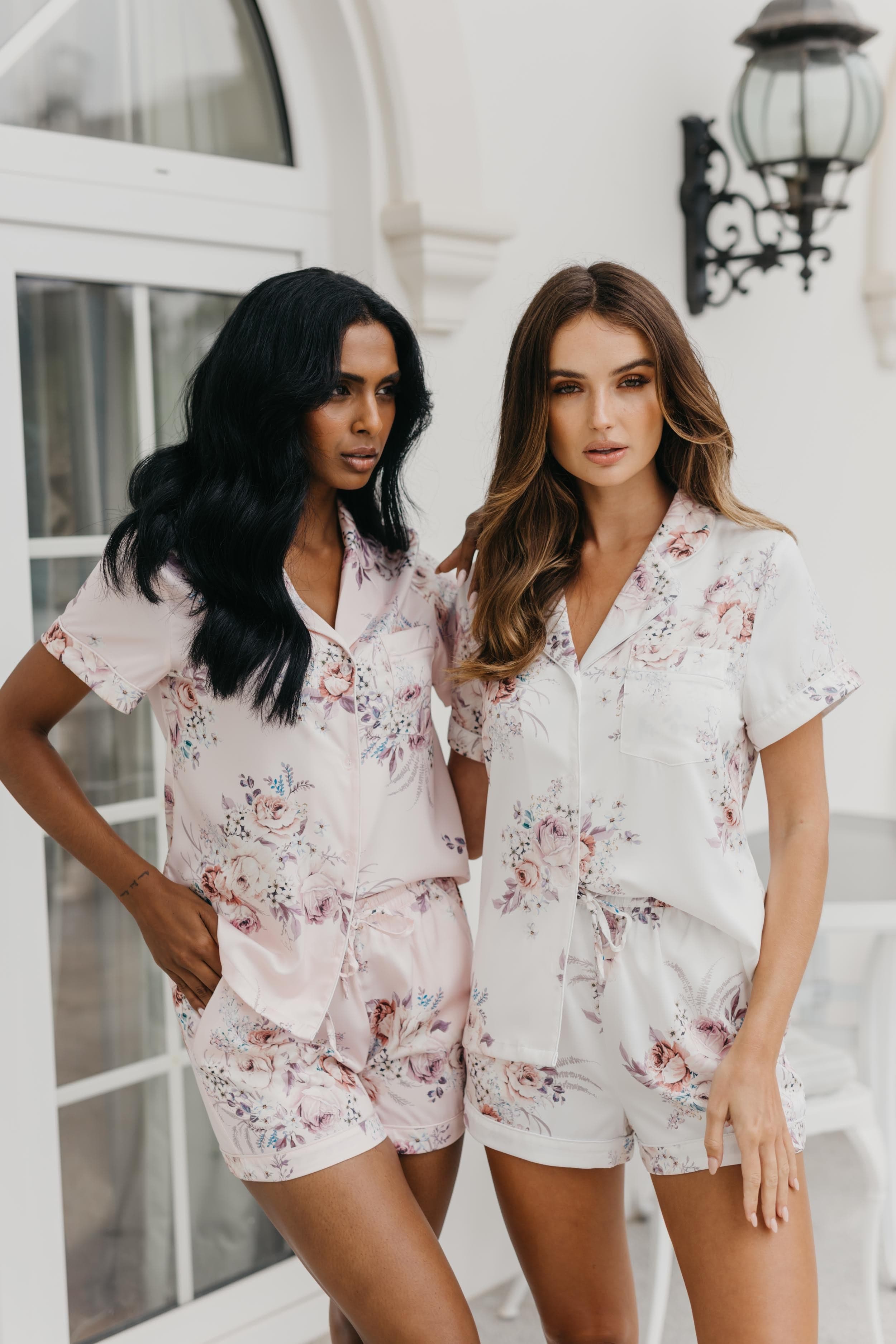 Andrea Rose Mist Pajama Set for Women - Soft & Comfortable Sleepwear, Loungewear for Relaxing at Home or Traveling