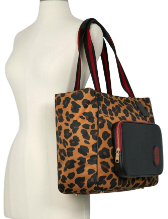 Coach Court Tote Bag with Leopard Print - Stylish Women's Handbag for Work, Travel & Everyday Use