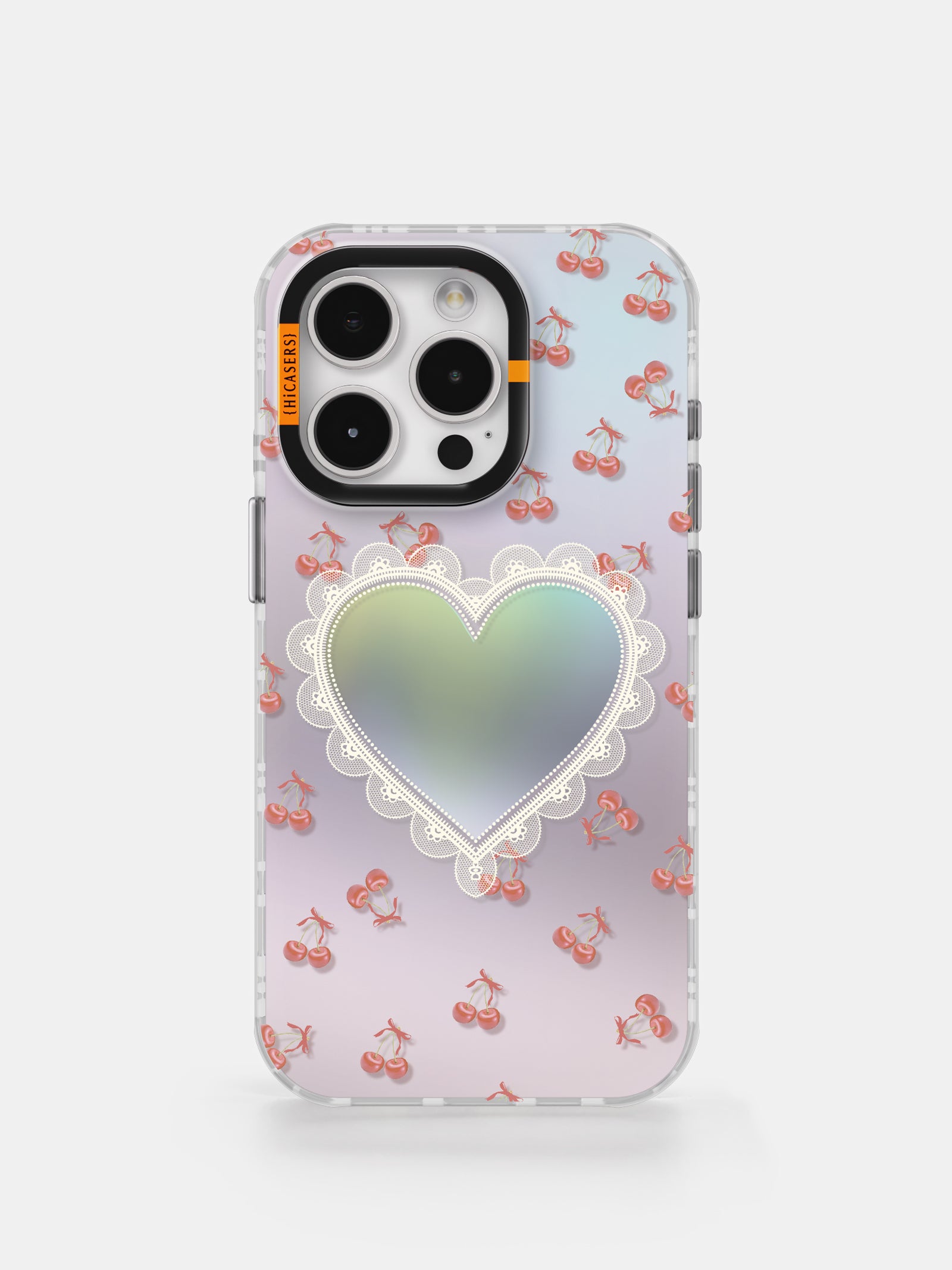 Iridescent Heart Mirror Phone Case - Pink Aesthetic Accessory for Selfies, Gifts & Fashion