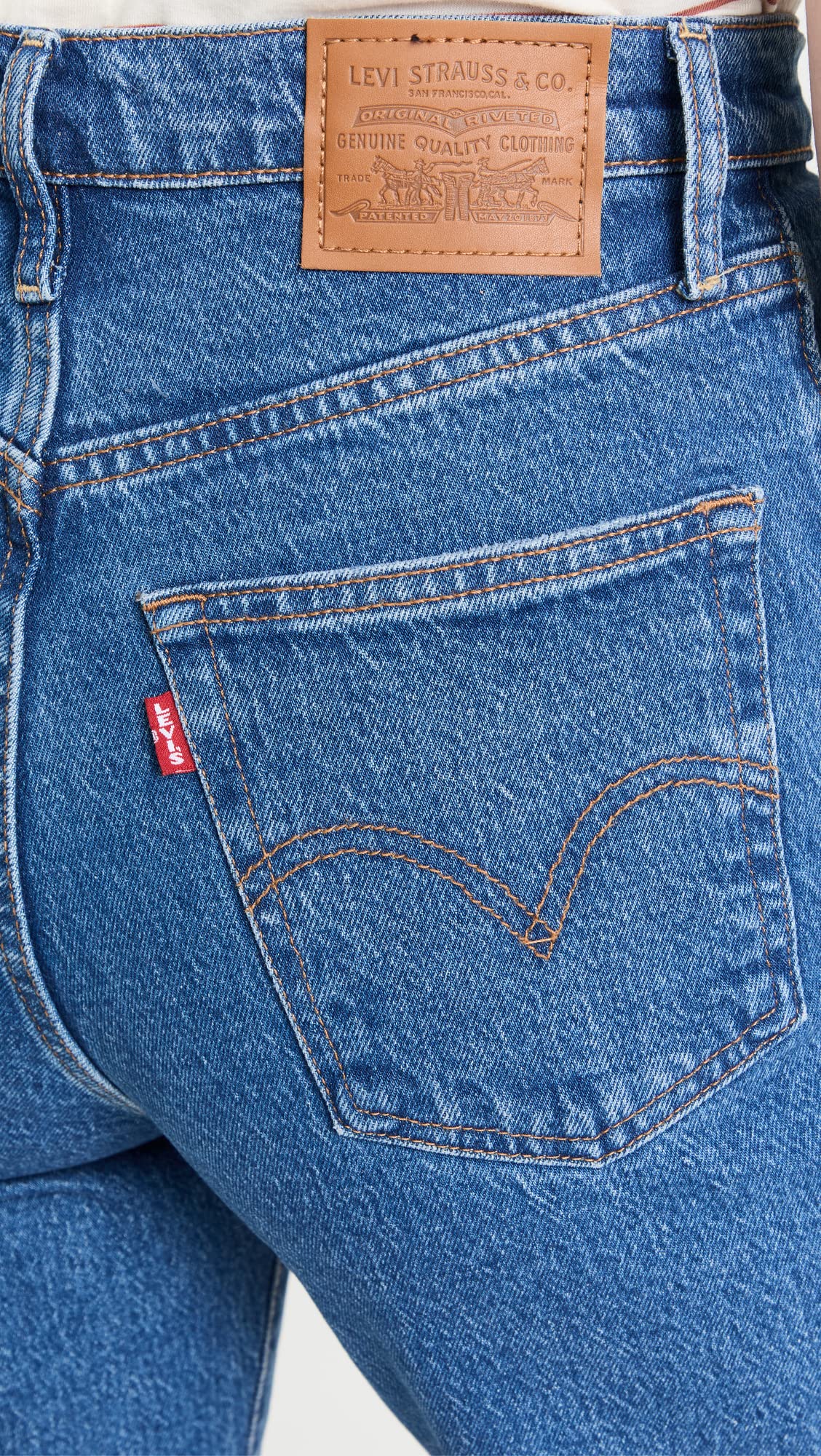 Levi's Women's Premium Ribcage Straight Ankle Jeans - High Waist Stretch Denim Pants for Casual Wear & Everyday Outfits