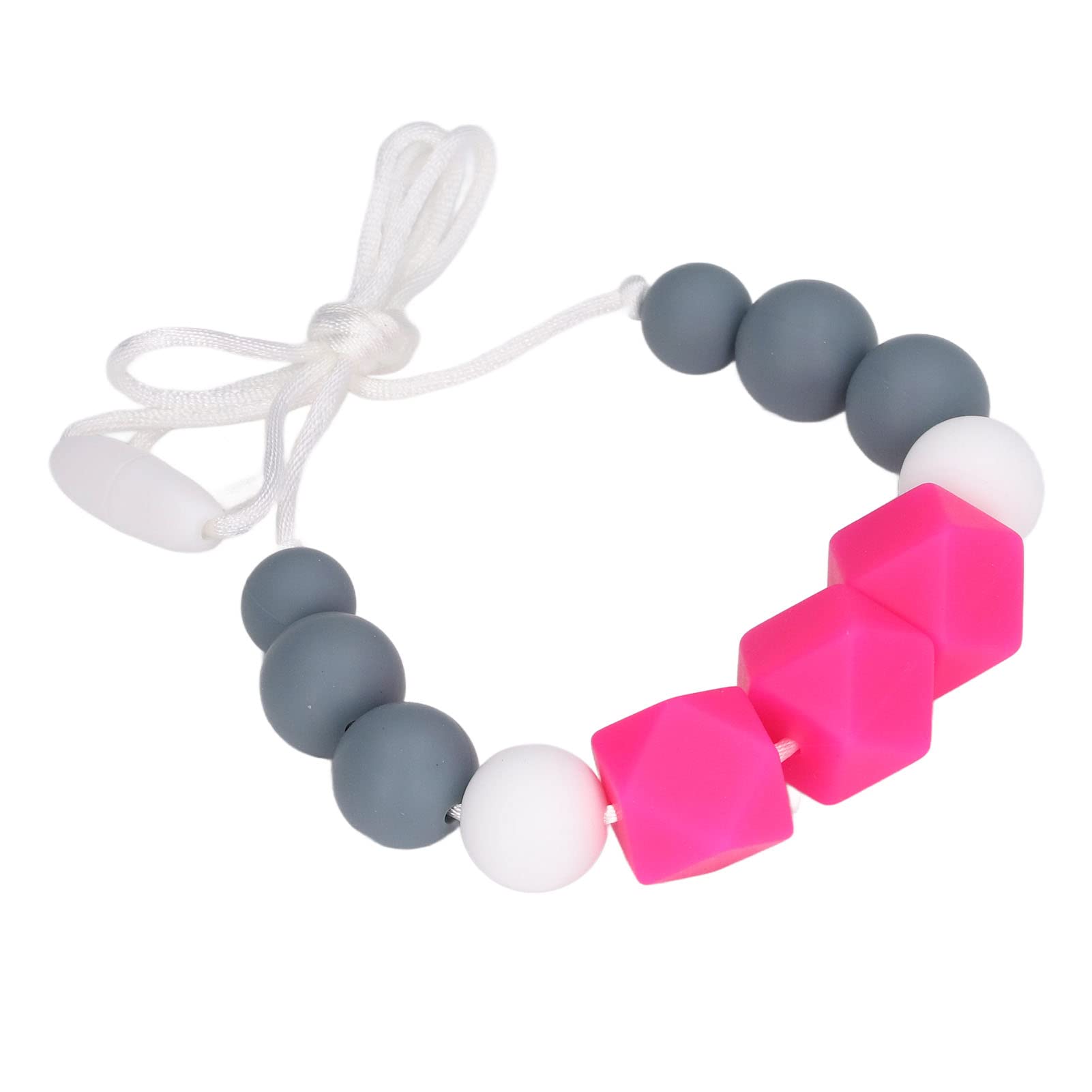 Organic Silicone Teething Necklace for Babies - Safe Chewable Rose Red Teether for Soothing Sore Gums, BPA-Free Nursing Jewelry for Moms | Perfect for On-the-Go Pain Relief & Fashionable Parenting Accessory