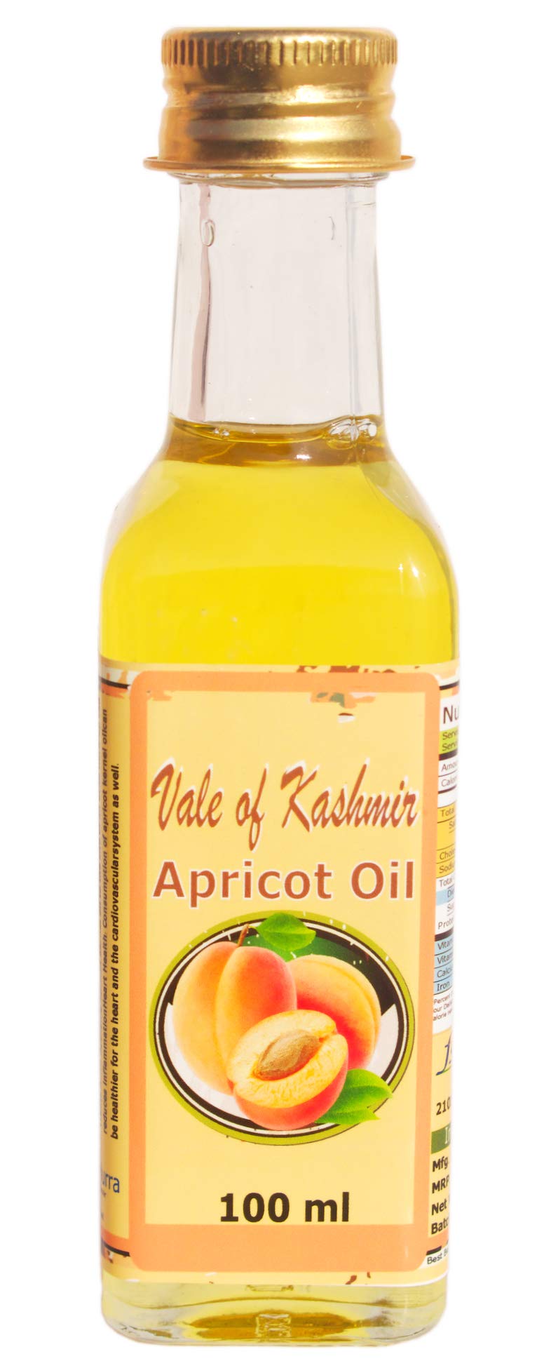 Pure Organic Apricot Kernel Oil 100ml - Cold Pressed, Undiluted for Skin, Hair & Salad Dressing | Non-Sticky, Natural Moisturizer for Face & Body Care | Perfect for DIY Beauty Recipes & Healthy Cooking