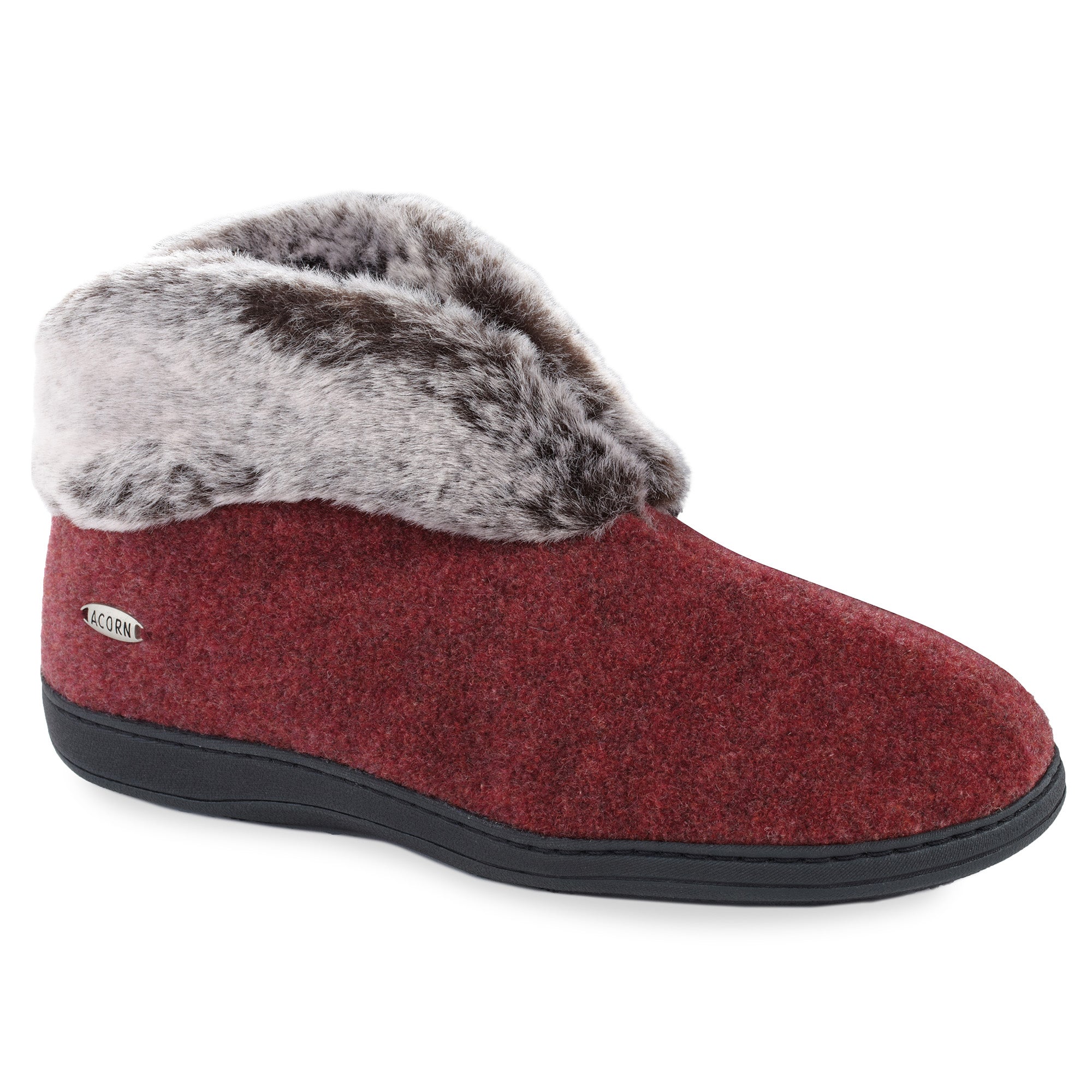 Women's Warm Faux Fur Chinchilla Bootie Slippers - Cozy Indoor/Outdoor House Shoes with Non-Slip Sole - Perfect for Winter, Home, Lounge & Quick Errands
