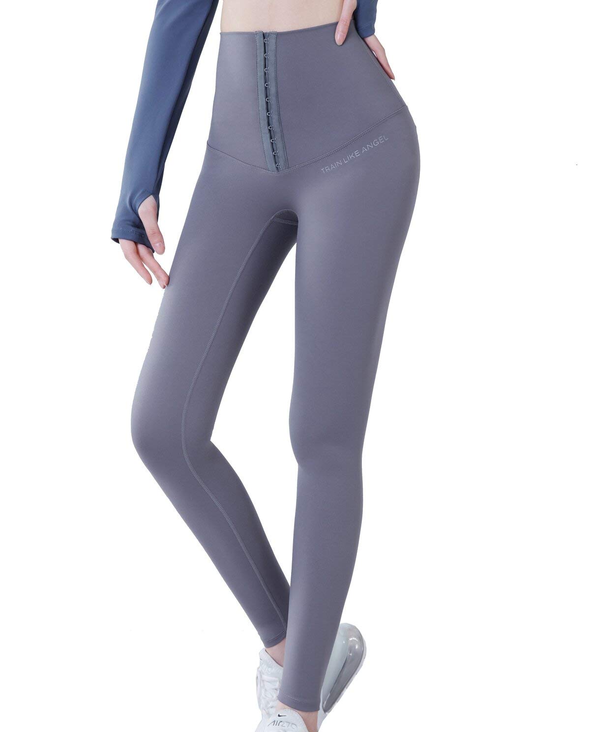 Red Plume High Waisted Capri Leggings for Women - Adjustable Tummy Control Compression Workout Pants for Running, Yoga & Gym