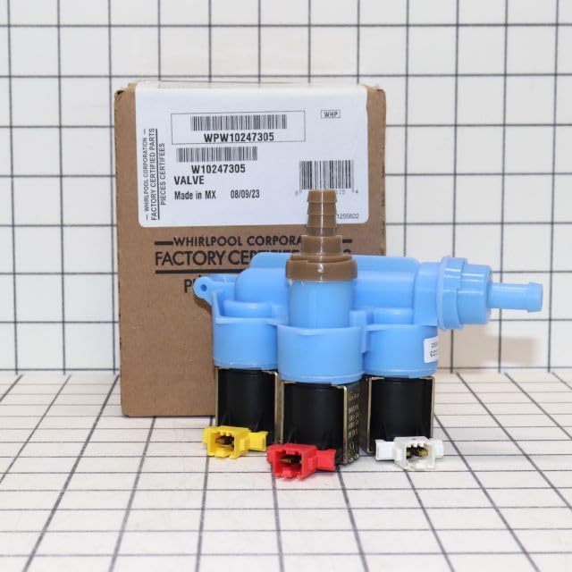 WPW10247305 Washing Machine Water Inlet Valve Replacement Part - Universal Fit for Most Top & Front Load Washers - Easy DIY Installation for Home Laundry Appliances