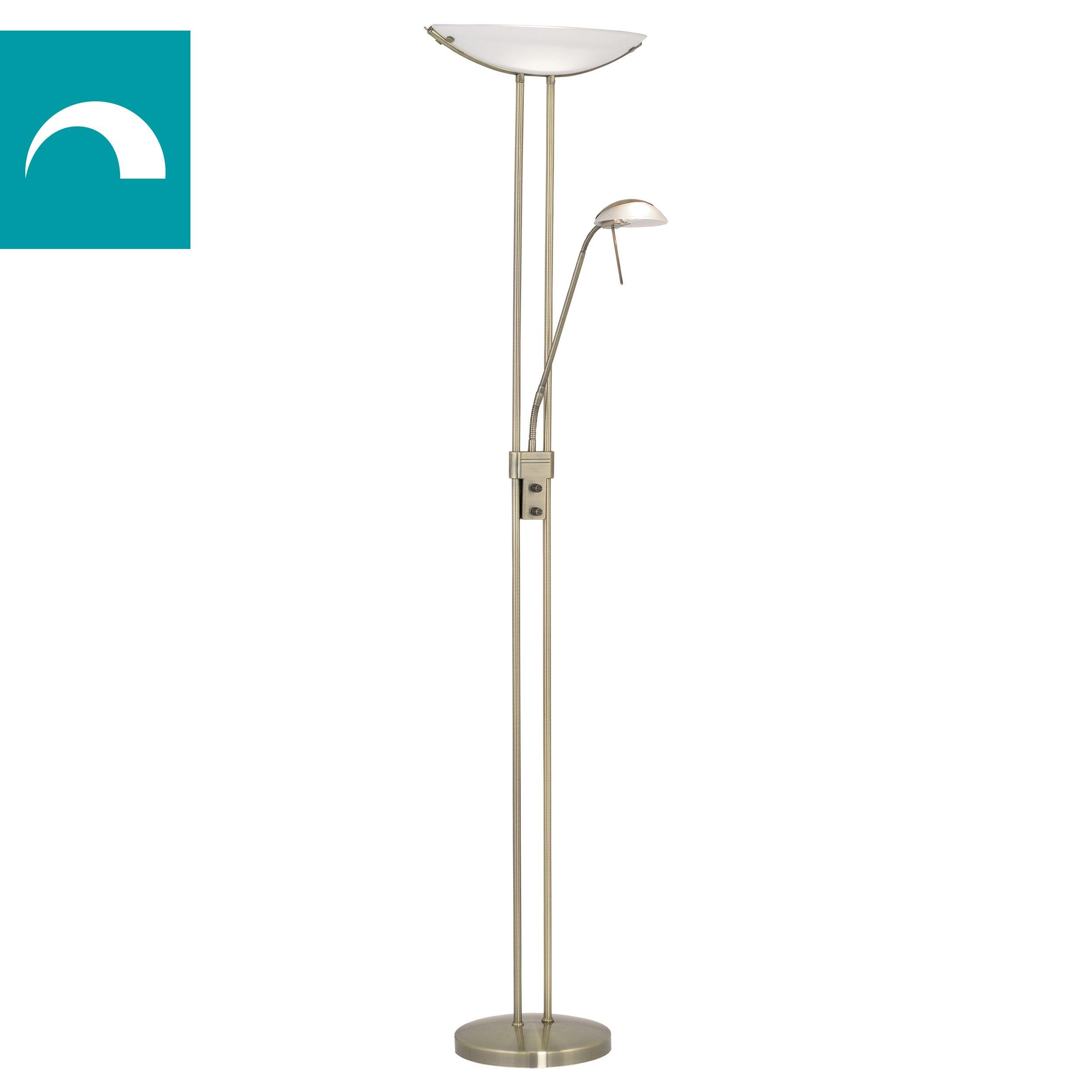 Eglo Baya Bronze Mother & Child Floor Lamp - Modern Lighting for Living Room, Bedroom & Nursery - Dimmable LED Floor Lamp with Adjustable Arms for Cozy Ambiance