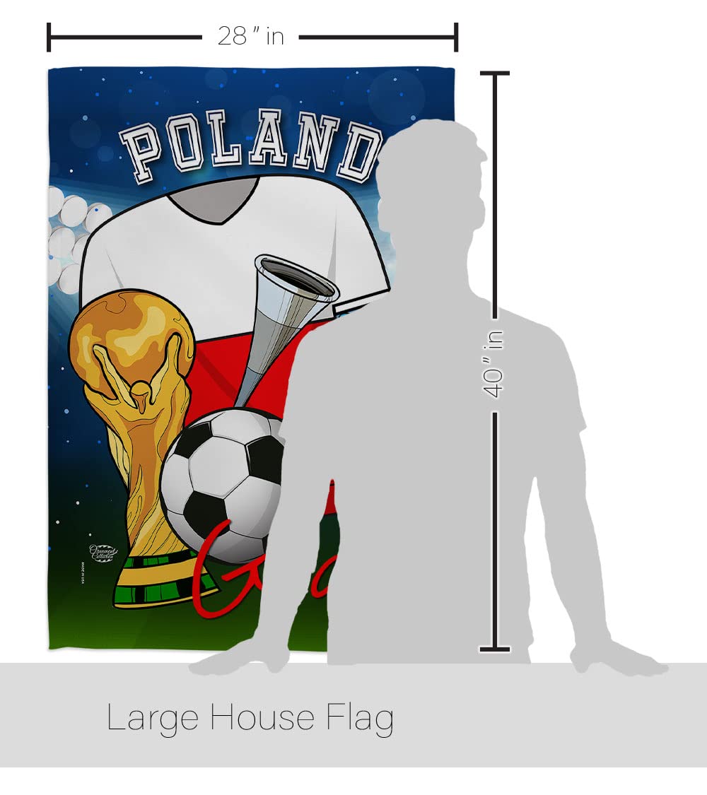 Poland Flag for Soccer Fans - Outdoor & Indoor Decor - FIFA World Cup Gift
