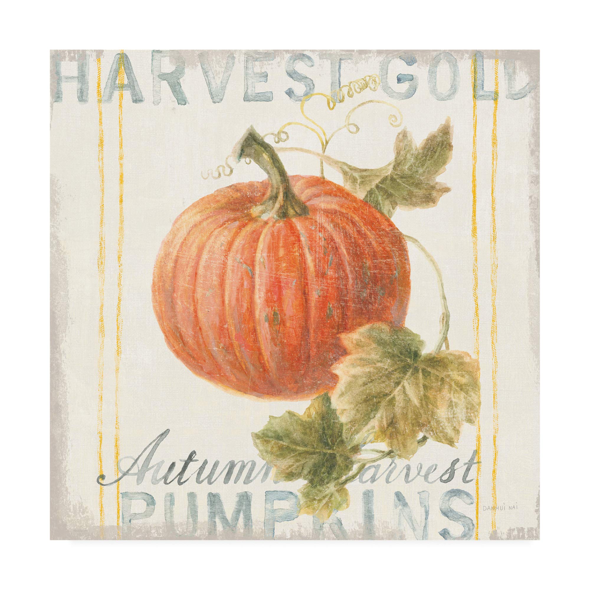 Danhui NAI Autumn VIII Floursack Fine Art Print - 18x18 Inches - Trademark Collection - Perfect for Fall Home Decor & Living Room Wall Art