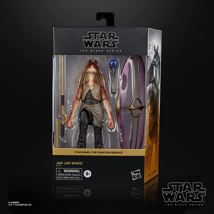 Star Wars The Black Series Deluxe Jar Jar Binks 6-Inch Action Figure - Collectible Toy for Fans & Display, Perfect for Gifts & Movie Night Decor