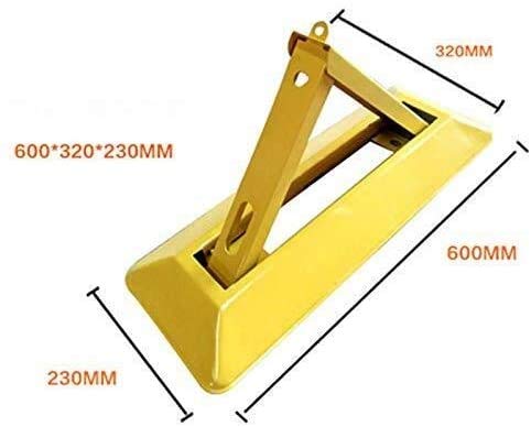 Heavy Duty Triangular Parking Lock - Foldable Metal Parking Barrier for Driveway, Garage & Parking Lot Security | Anti-Theft Vehicle Immobilizer for Cars, Trucks & SUVs | Perfect for Residential, Commercial & Public Parking Spaces