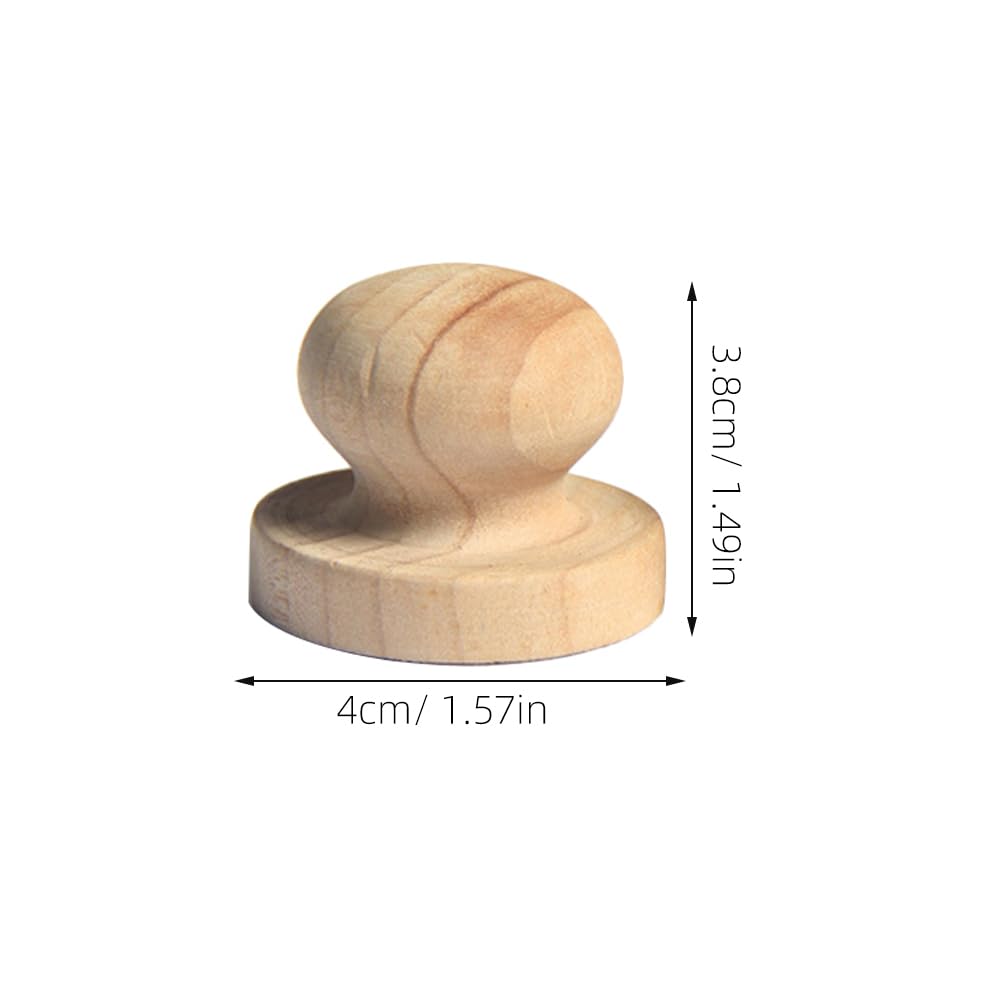 Healifty 5pcs 3.8cm Wooden Knobs for Drawers & Cabinets - DIY Craft & Scrapbooking