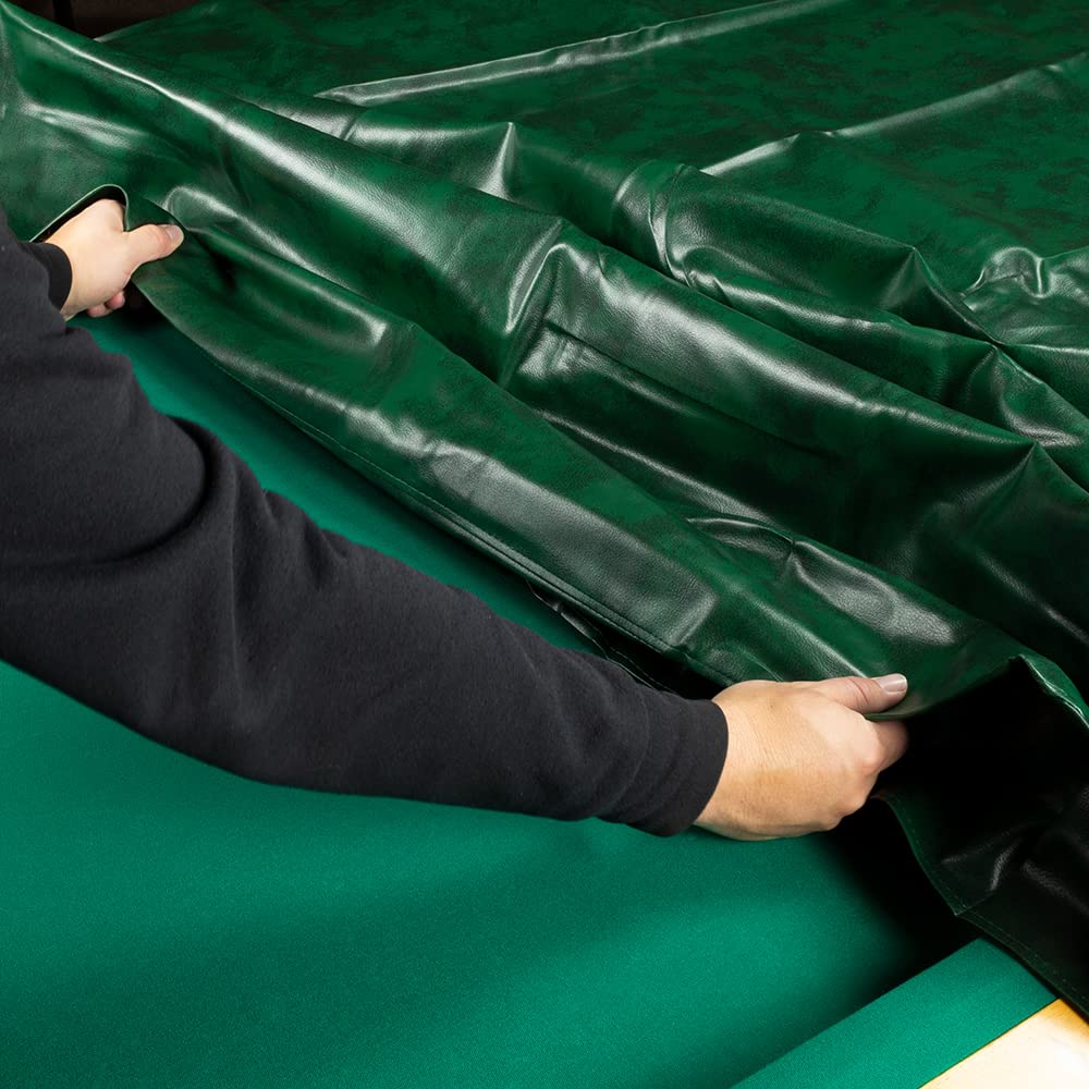 Premium Heavy-Duty Naugahyde Pool Table Cover for 8-Foot Tables - Waterproof, UV-Resistant Protection for Indoor/Outdoor Billiard Tables - Perfect for Home Game Rooms, Bars & Patio Use