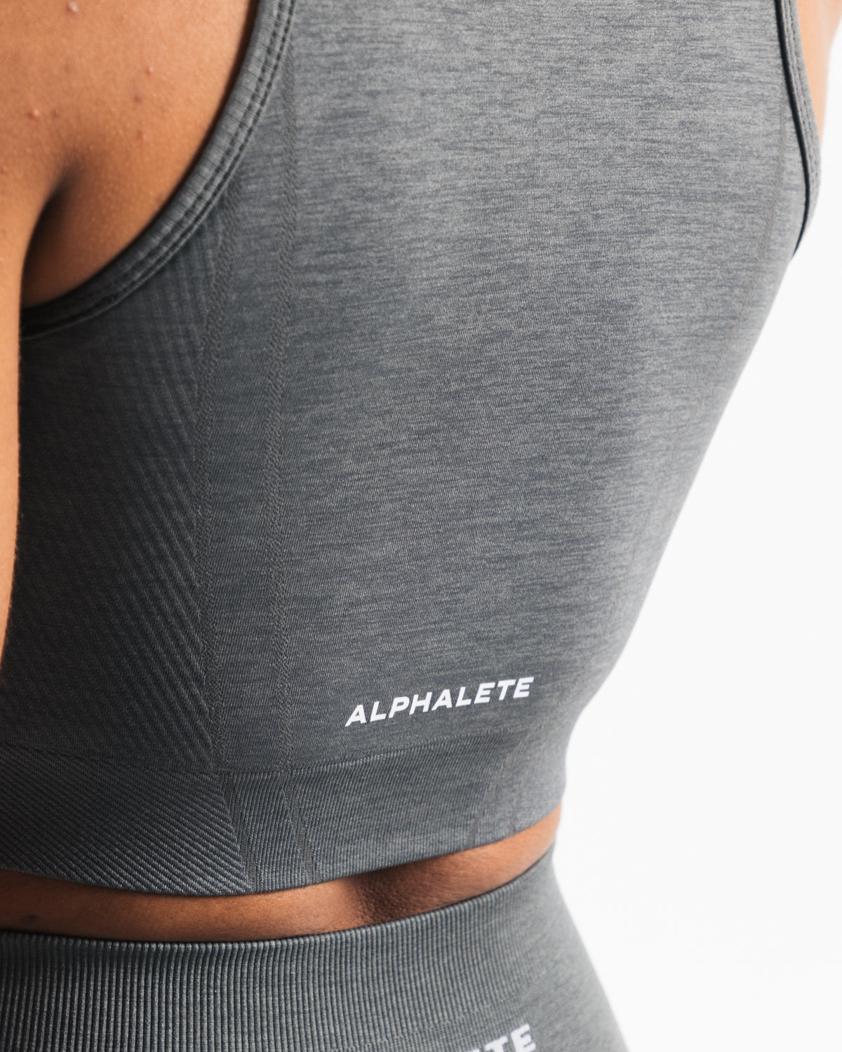 Stratus Crop Tank Top for Women - Soft Smoke Grey Workout Shirt | Yoga, Running & Gym Activewear