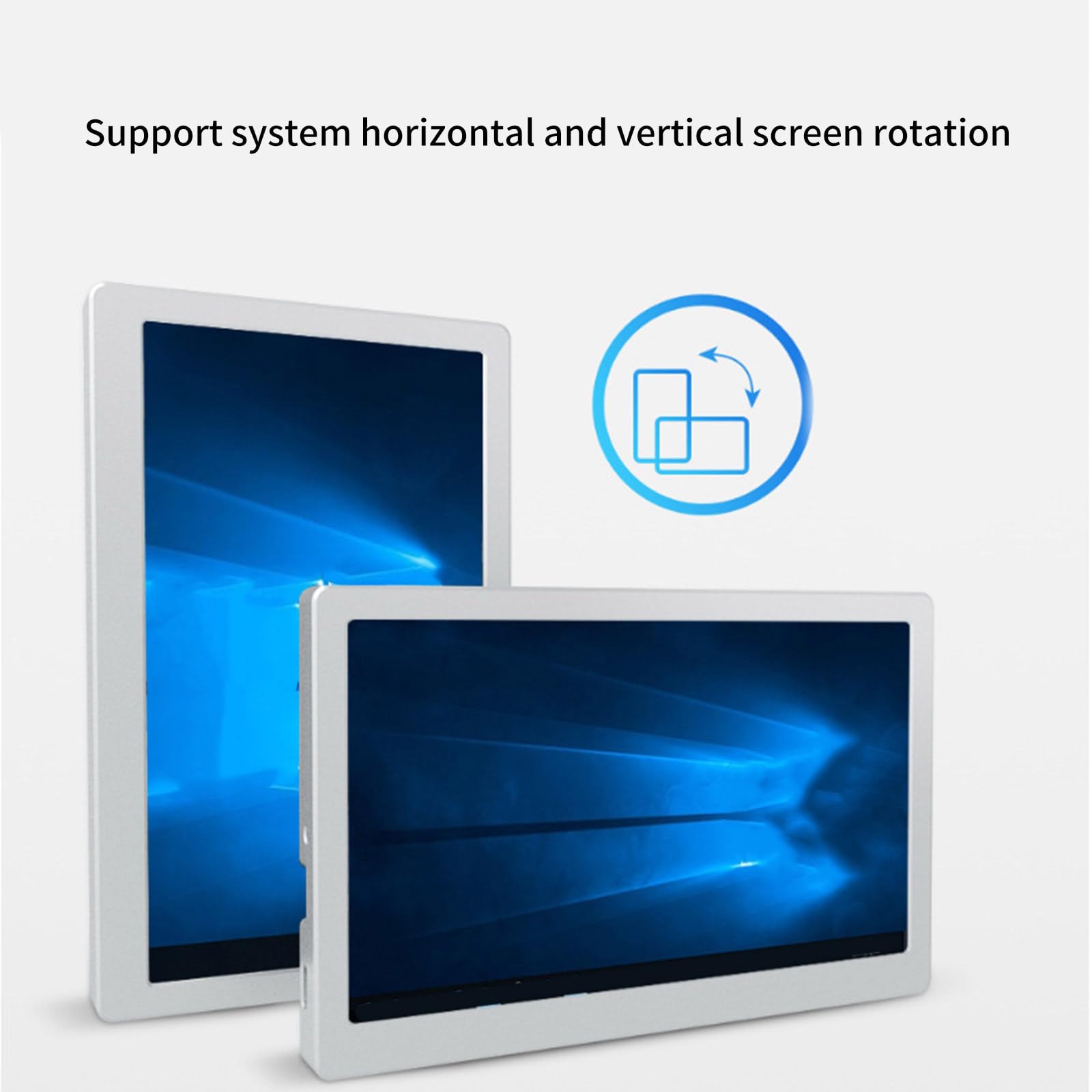 7 Inch IPS High Brightness 1024x600 Side Monitor for Computer Case - Tempered Glass Panel for Enhanced Productivity | Perfect for Gaming, Coding & Multi-Tasking Workstations
