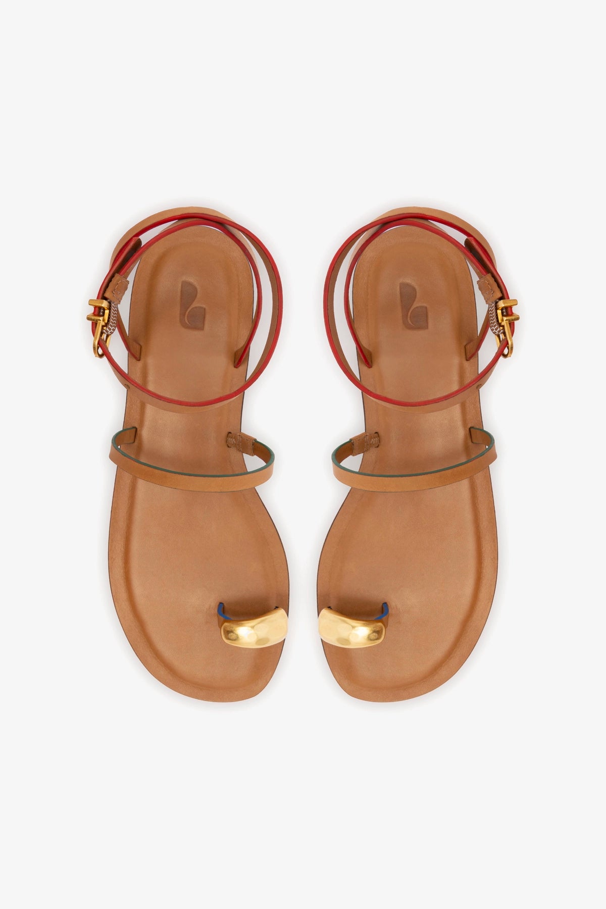 Biarritz Flat Sandal Women's Leather Sandals - Light Caramel Color Comfortable Casual Shoes for Beach, Vacation & Summer Outfits