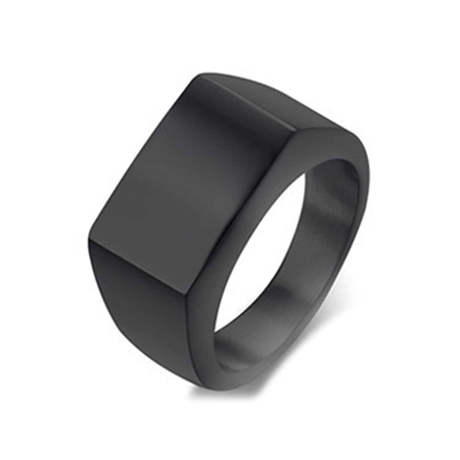 Vintage Stainless Steel Men's Engagement Ring - Retro Rectangular Design Promise Band for Him, Perfect for Proposals, Anniversaries & Special Occasions