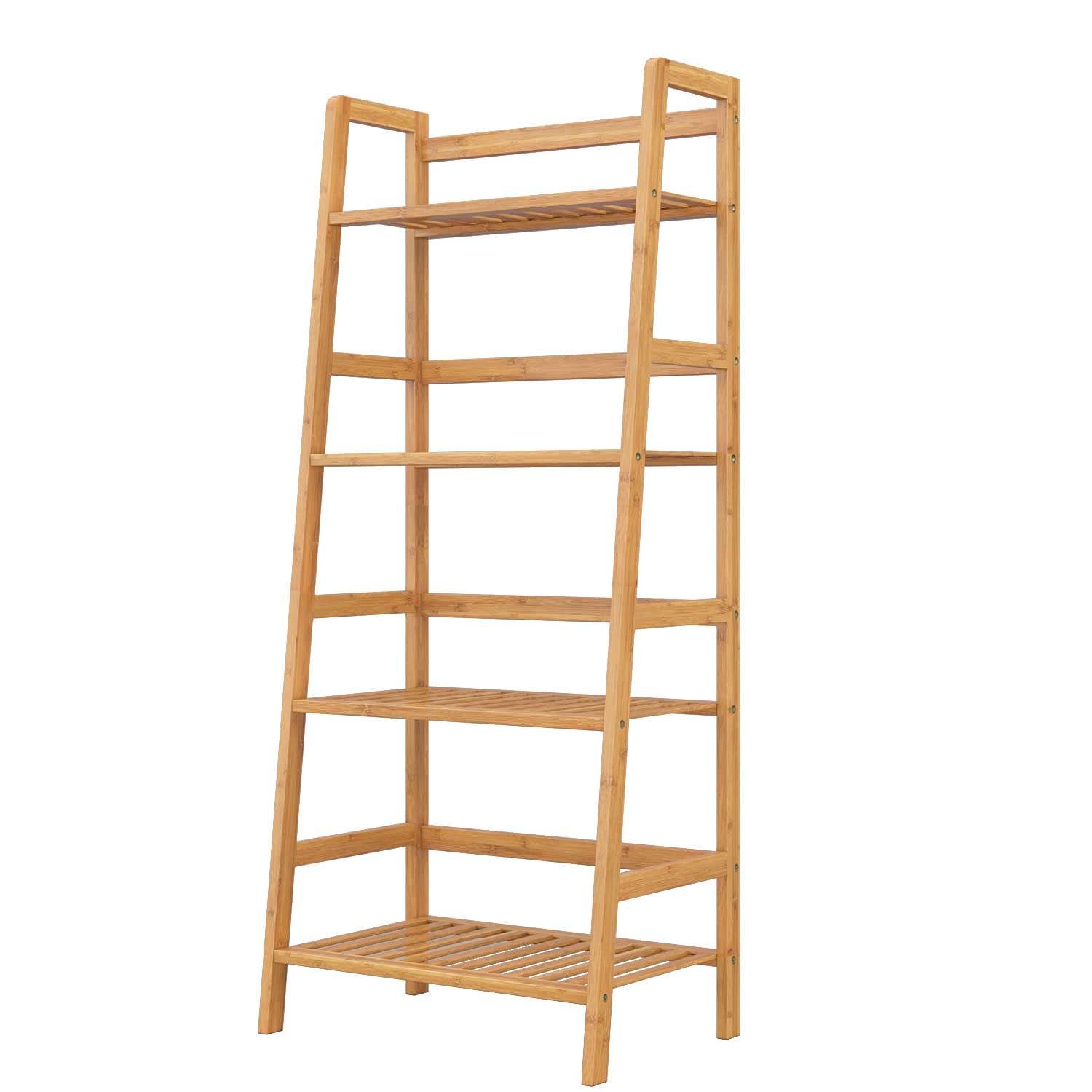 4-Tier Bamboo Bookcase - Multifunctional Bathroom Ladder Shelf for Plants, Flowers & Storage | Natural Wood Display Organizer for Home, Office & Garden Decor