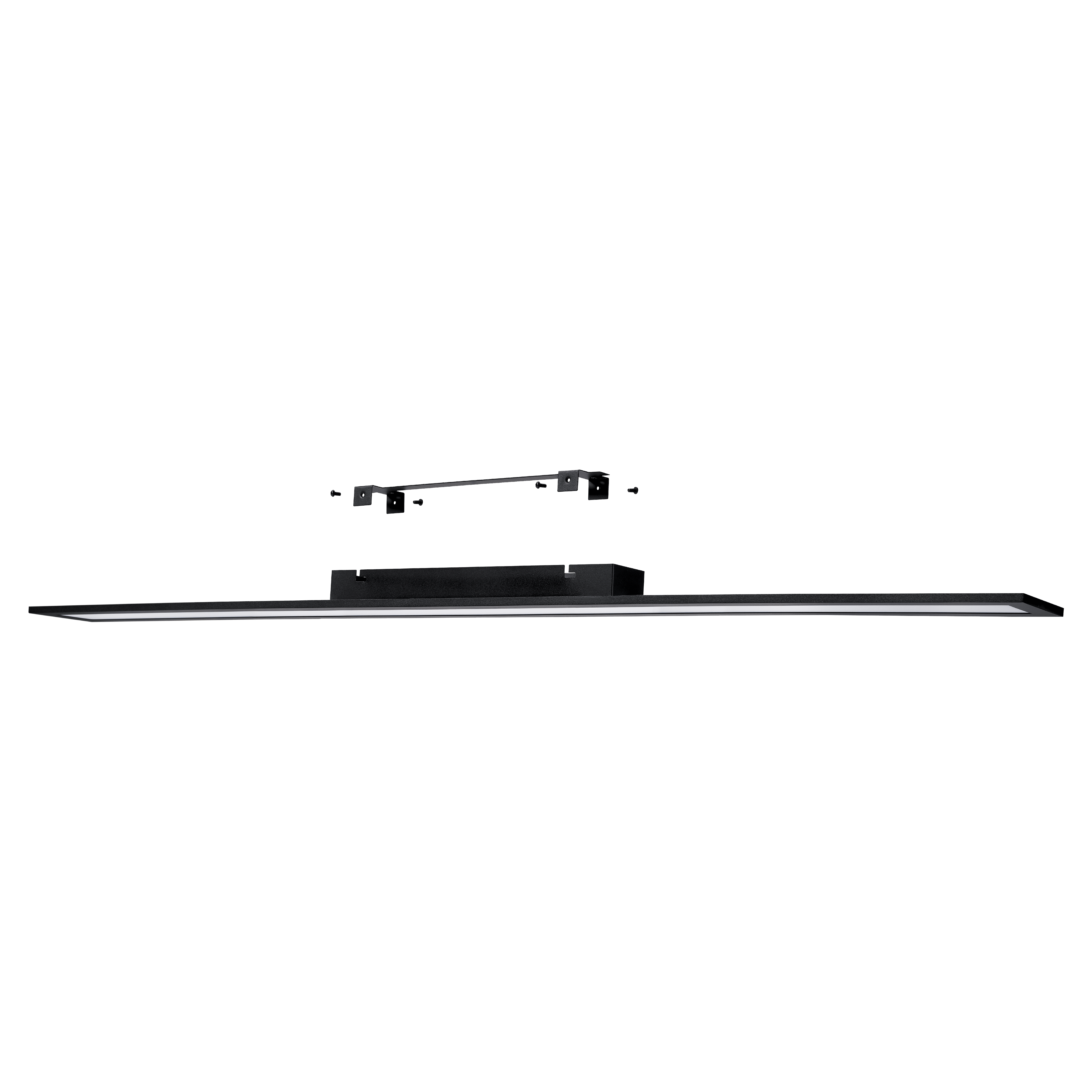 Eglo Connect Salobrena Z Smart LED Ceiling Light - Black Rectangular Flush Mount, Dimmable WiFi Control for Home, Office & Bedroom Lighting