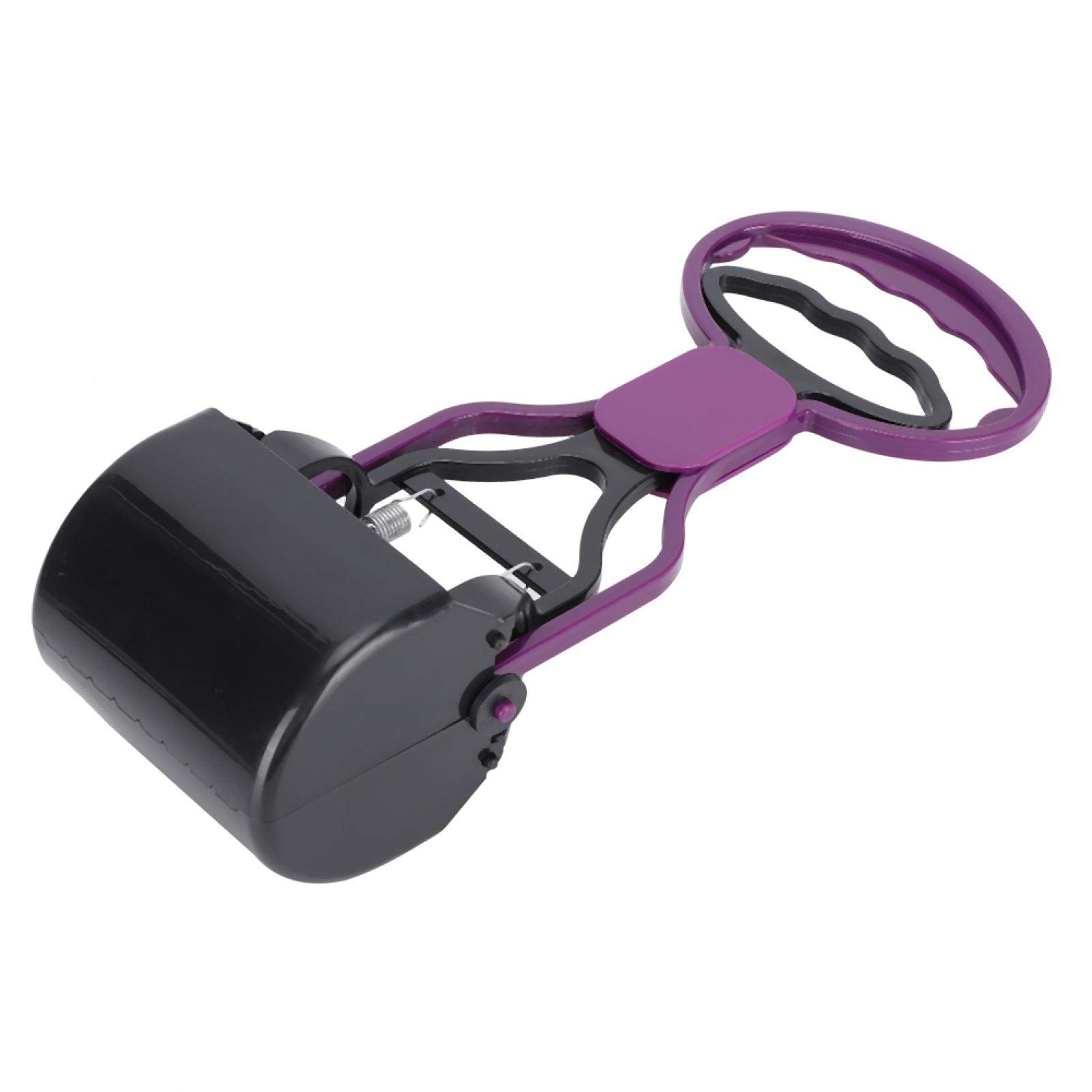 Dog Waste Scooper with Garbage Bags - Pet Pooper Scooper for Dogs & Cats - Durable Animal Waste Cleaning Tool for Grass & Yards - Purple (Perfect for Backyard, Park & Outdoor Cleanup)