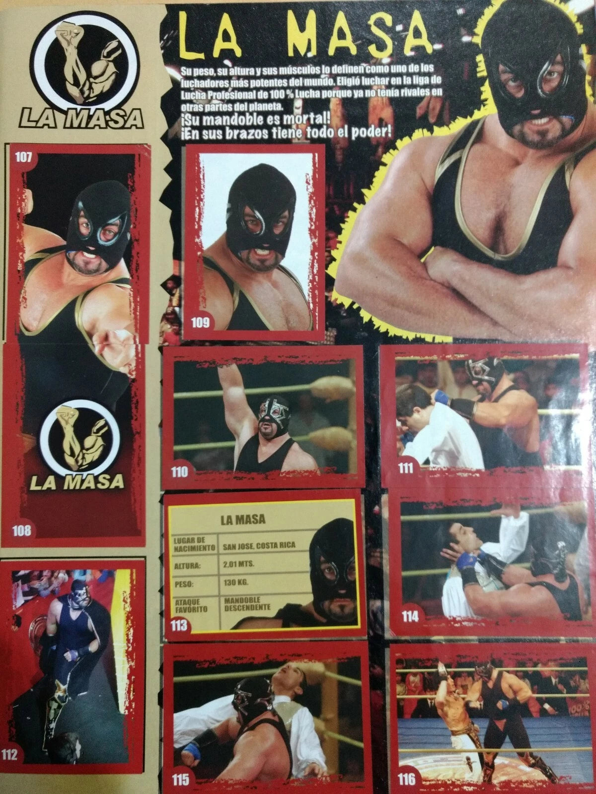 Authentic 100% Lucha Libre Sticker Album - Collectible Mexican Wrestling Stickers from Argentina | Perfect for Scrapbooking, Gift Giving & Fan Collections