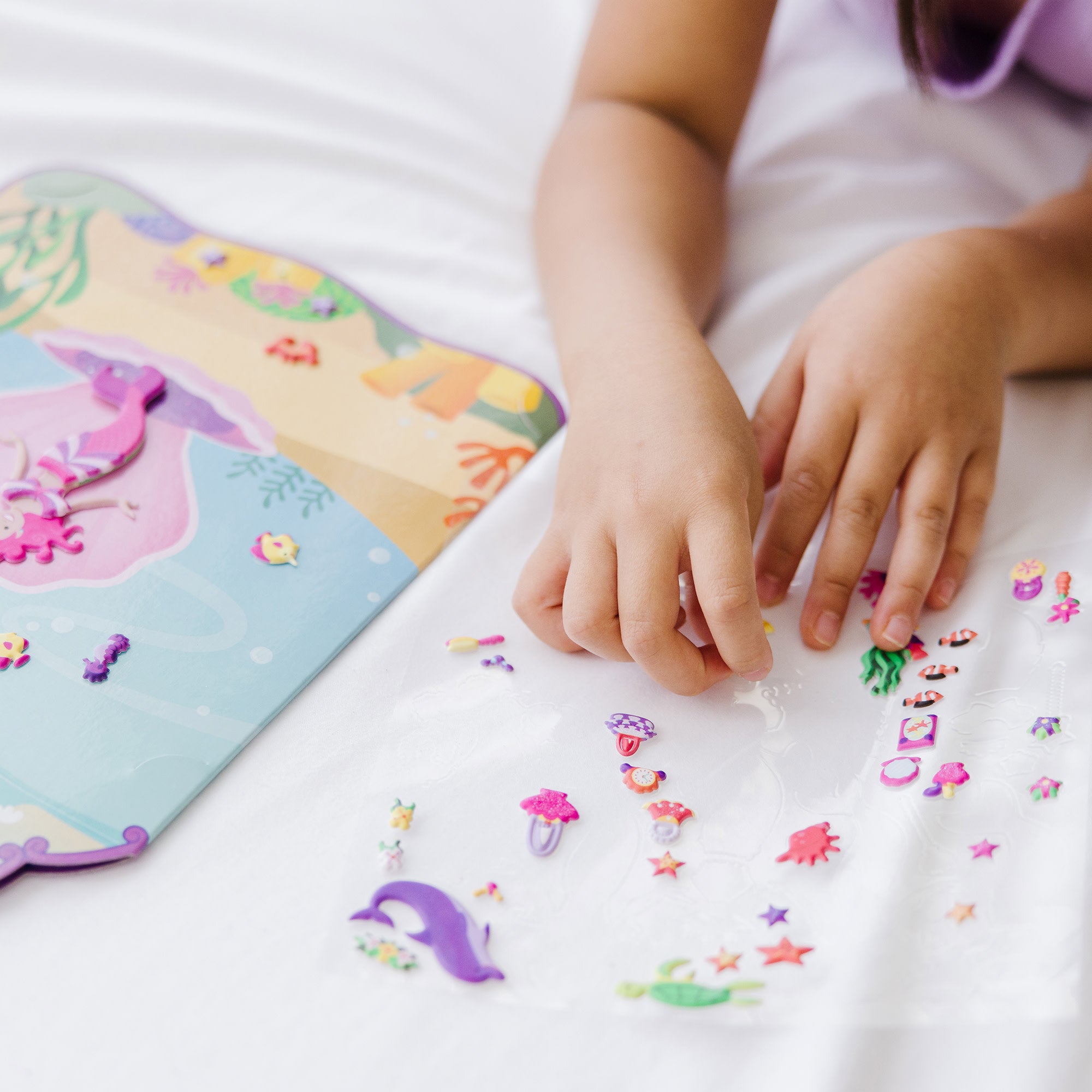 Mermaid Puffy Sticker Play Set for Kids - DIY Arts & Crafts, Scrapbooking, School Projects & Party Favors - 3D Puffy Stickers for Girls & Boys
