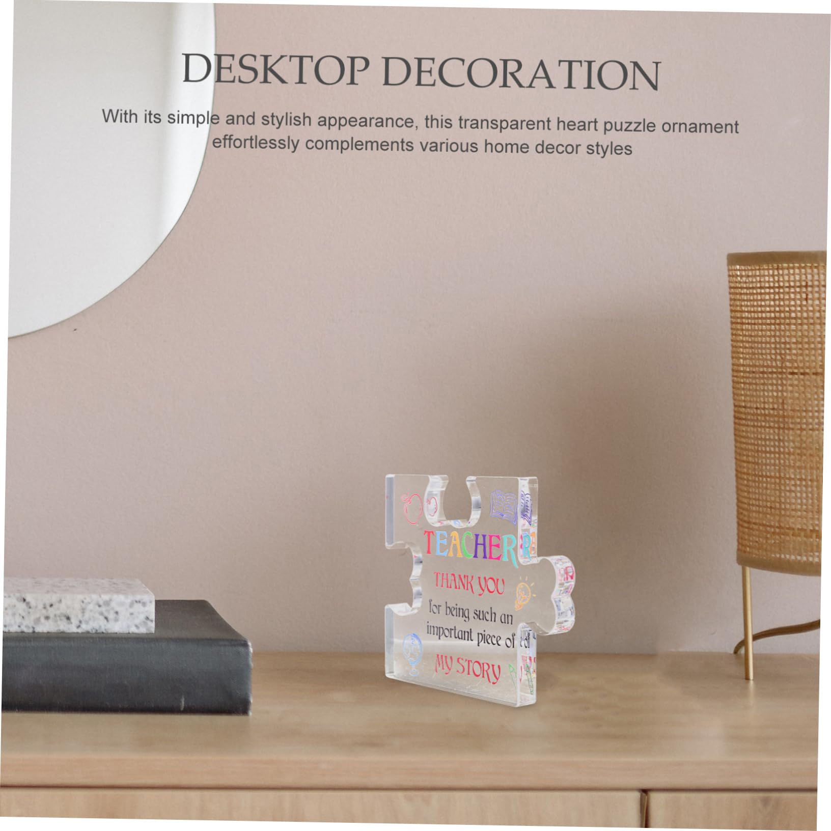 COHEALI Thank You Desk Sign - Elegant Acrylic Office Decor for Teachers, Coworkers & Appreciation Gifts - Perfect for Classrooms, Workstations & Home Offices