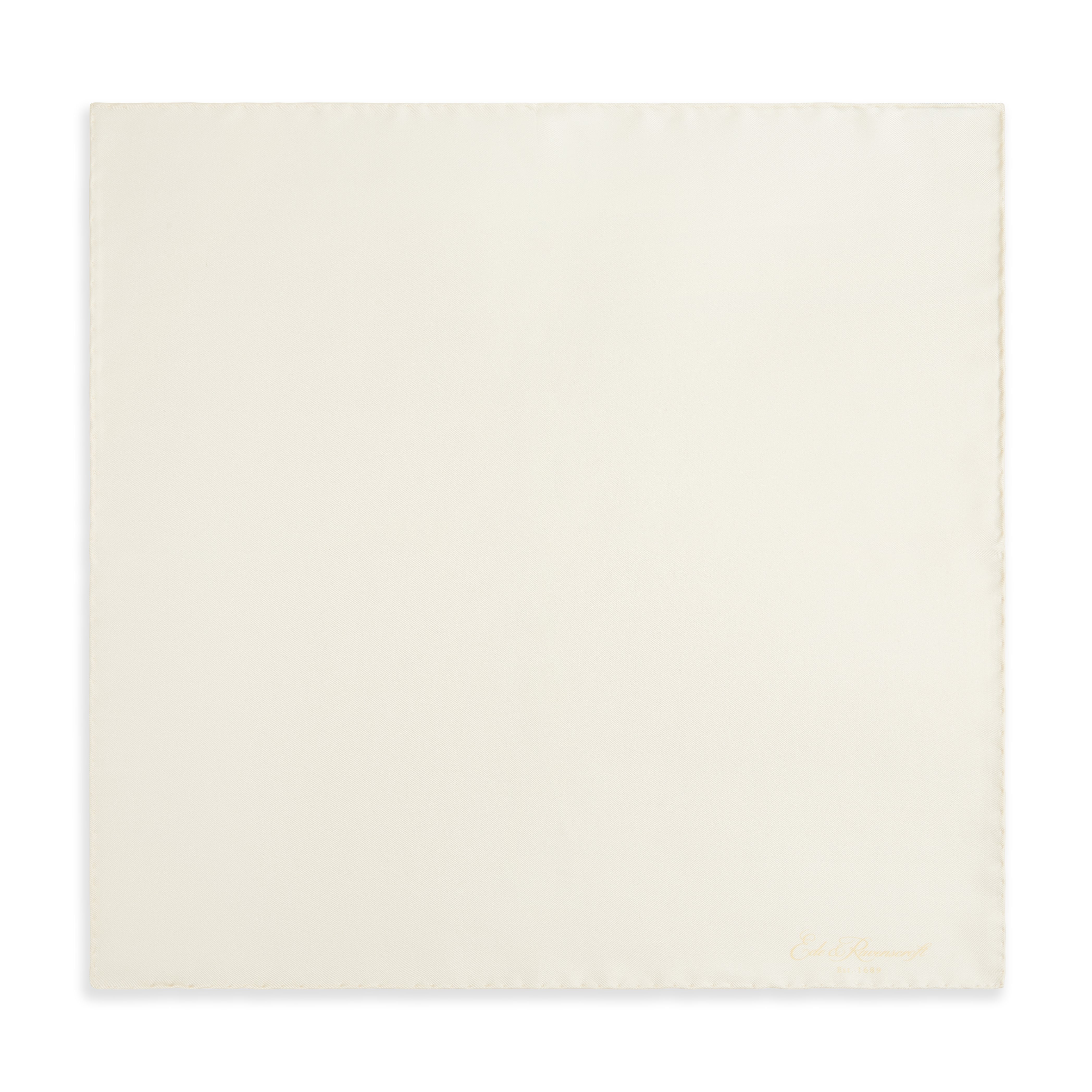 Luxury Ivory Silk Pocket Square for Men - Premium Fine Twill Handkerchief - Perfect for Weddings, Business Suits & Formal Occasions