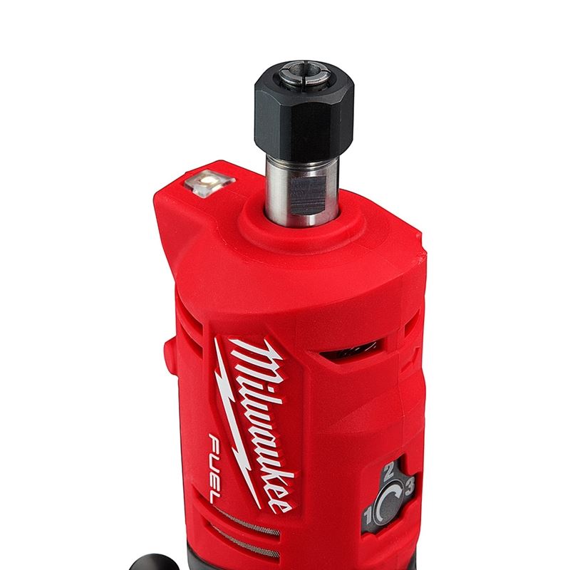 M12 FUEL 12V Brushless Cordless Straight Die Grinder Kit with 2 Batteries - Perfect for Metalworking, Wood Carving & DIY Projects