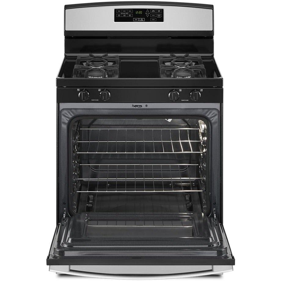 Amana 30 Inch Freestanding Gas Range - AGR6603SMS with 5 Sealed Burners & Convection Oven - Perfect for Home Kitchens & Small Restaurants