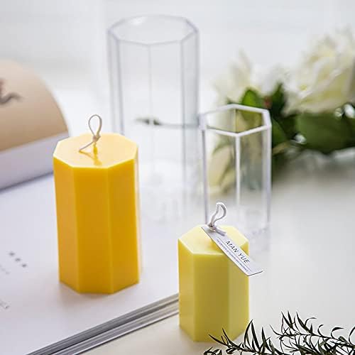 7horse® 3D Hexagonal Plastic Candle Mold - Medium Size Polycarbonate Wax Mould for DIY Candle Making | Perfect for Home Decor, Wedding Centerpieces & Holiday Crafts