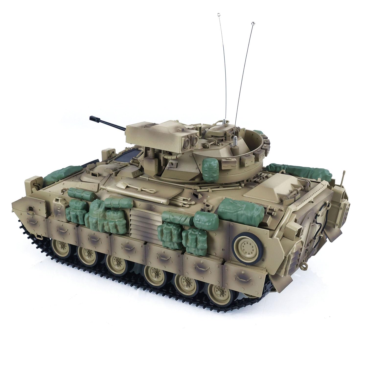 TOUCAN 1/16 Scale RC Tank M2A2 Bradley with Infrared Battle System & Barrel Recoil - Electric Remote Control Military Model Tank for Hobbyists & Collectors | Perfect for Battle Simulation, Outdoor Play & Display