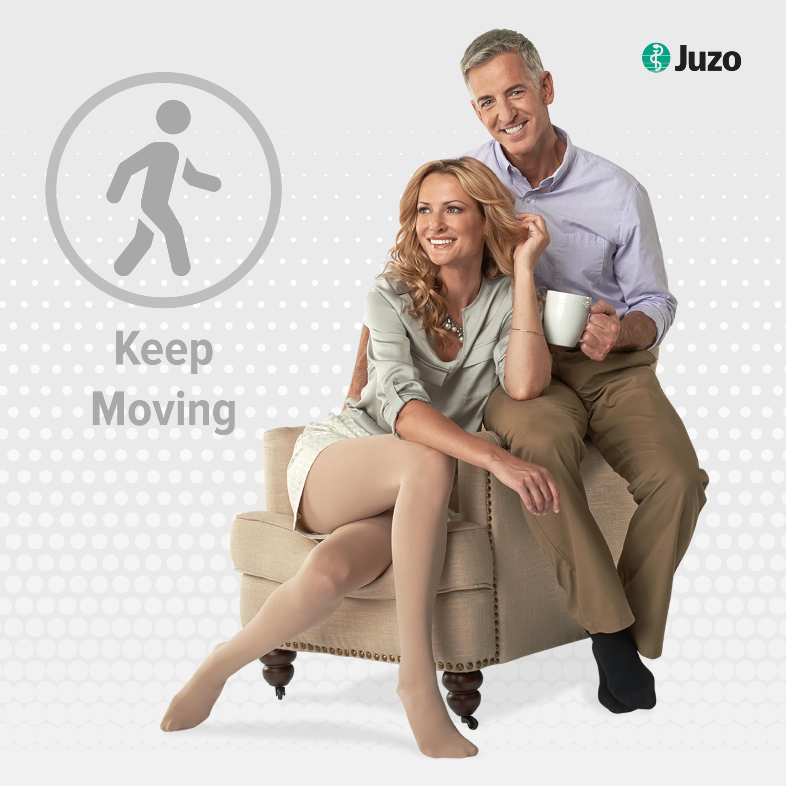 Juzo 2001 20-30mmHg Knee High Open Toe Compression Socks with Silicone Top Band - Black, Size 2 (II) Regular - Ideal for Lymphedema, Varicose Veins & Post-Surgery Recovery