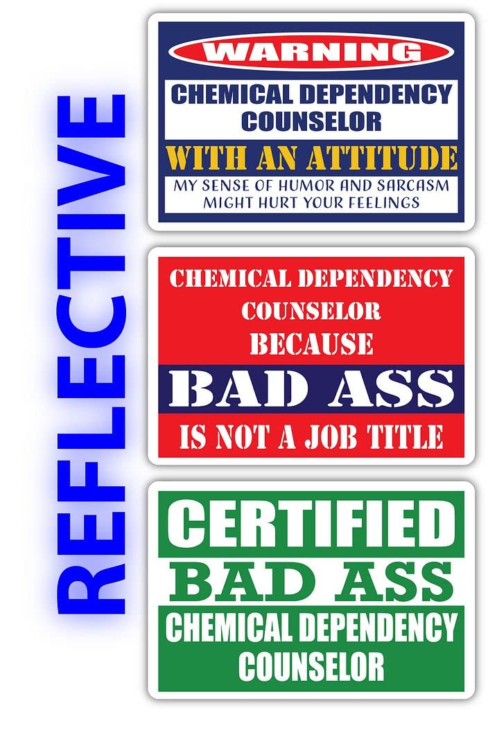 Certified Bad Ass Counselor Stickers - Funny Career Gift for Laptops & Hard Hats