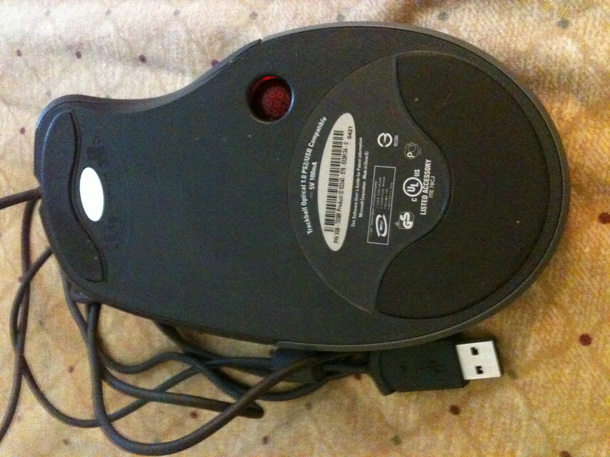 Microsoft D67-00001 Wireless Optical Trackball Mouse - Ergonomic Design for Office Work, CAD Design & Gaming | Comfortable for Long Computer Use