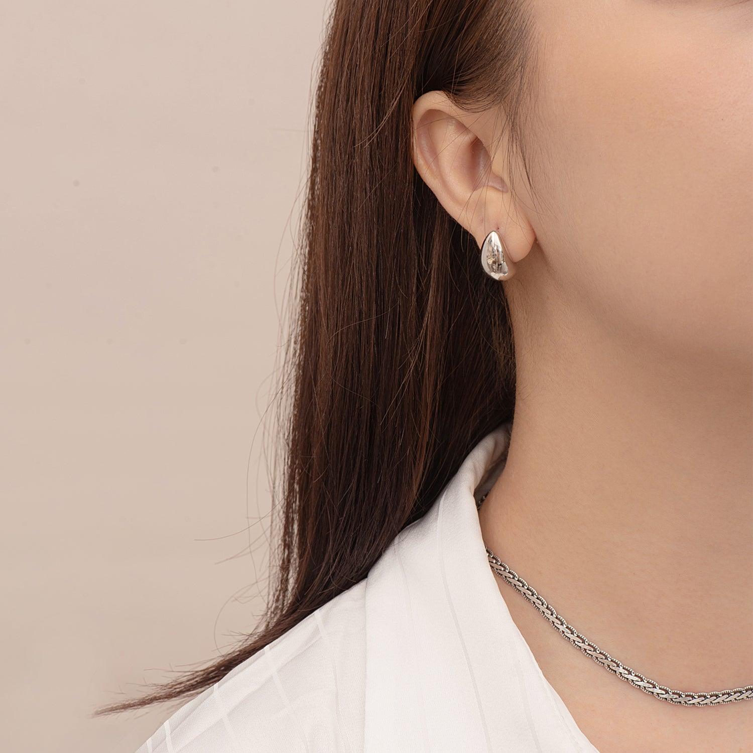 Shining Dome Hoop Earrings for Women - 14K Gold Plated Dangle Earrings, Hypoallergenic & Lightweight - Perfect for Parties, Weddings & Everyday Wear