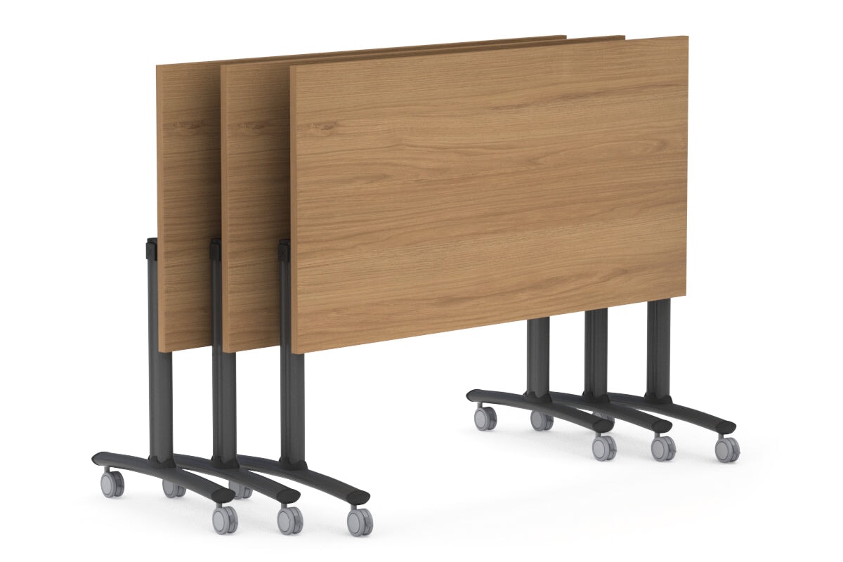 Foldable Flip Top Mobile Conference Table with Wheels - 1600L x 800W Domino Style - Perfect for Office Meetings, Training Rooms & Collaborative Workspaces