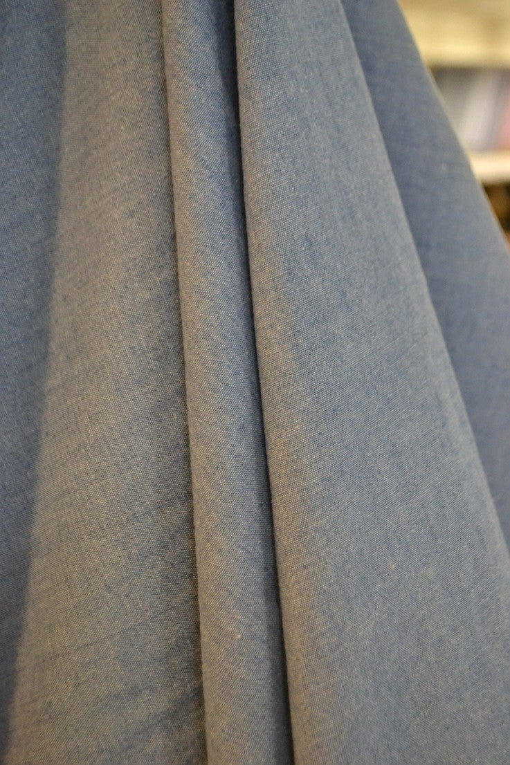 Premium Chambray Fabric - Soft & Durable Plain Weave Cotton Material for Shirts, Dresses & DIY Sewing Projects | Perfect for Casual Wear & Home Decor