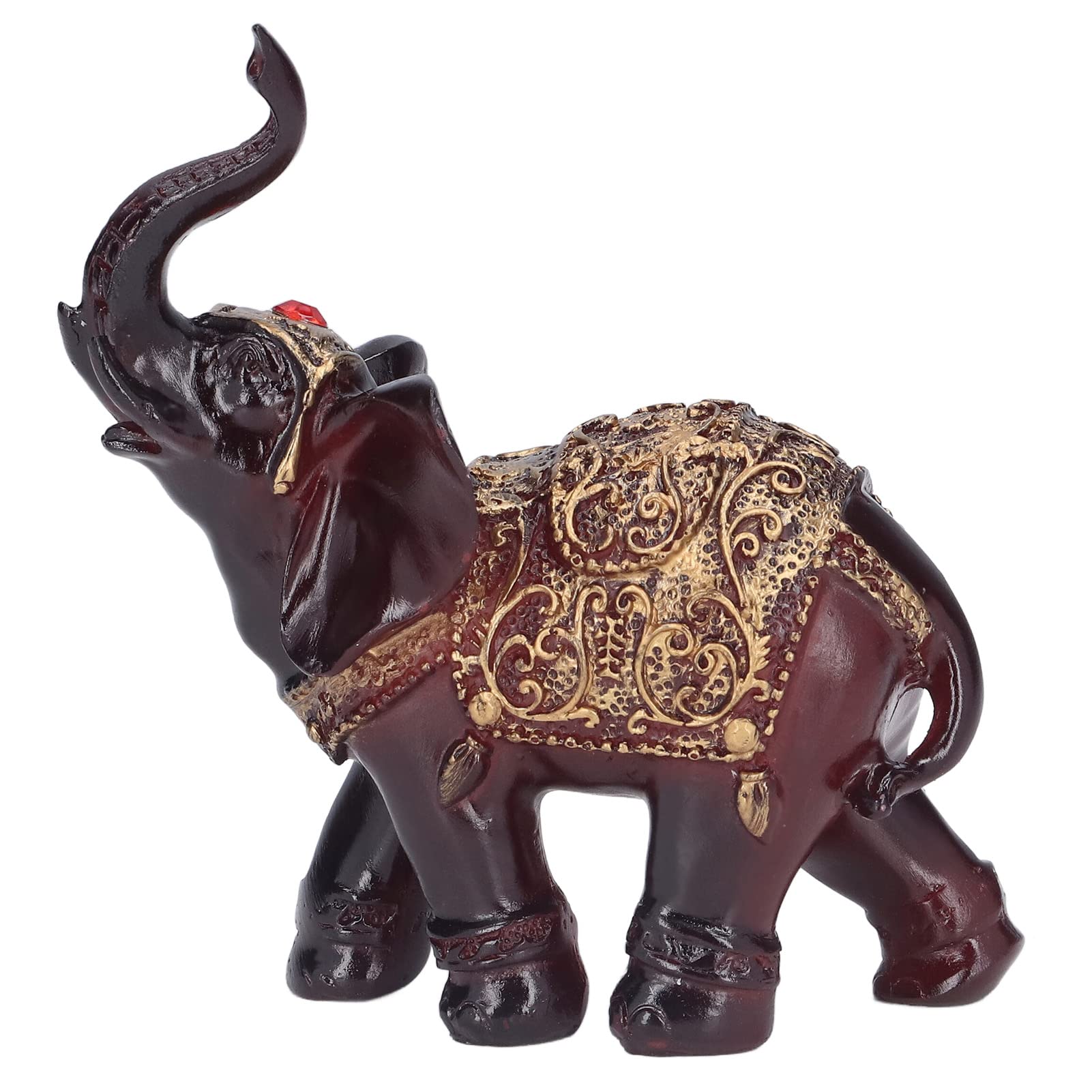 Premium Resin Elephant Figurines - Exquisite Handcrafted Elephant Decor for Home, Bedroom, Desk & Office | Durable Elephant Statue for Feng Shui, Gift & Shelf Display