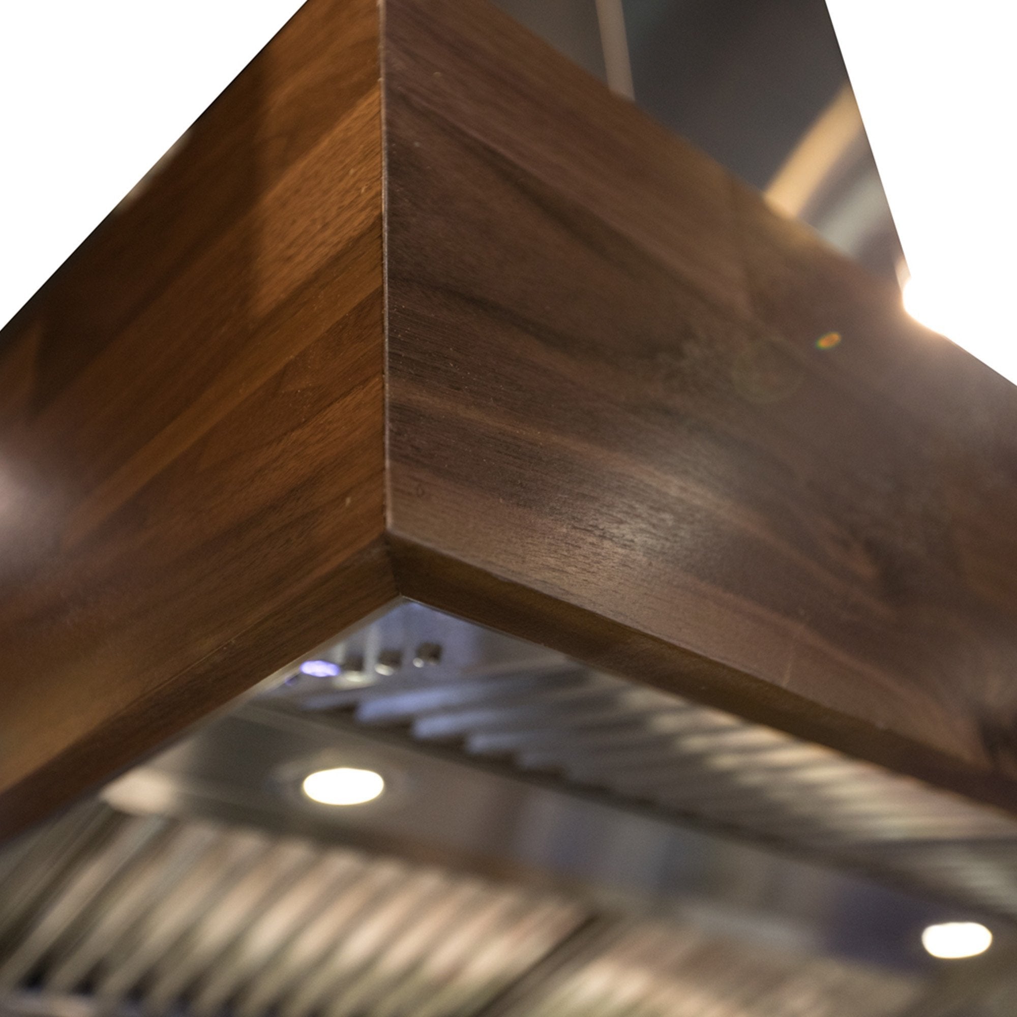 ZLINE 681iW Convertible Wooden Island Mount Range Hood - Butcher Block Finish | Designer Series for Modern Kitchens | Perfect for Open-Concept Homes & Cooking Enthusiasts