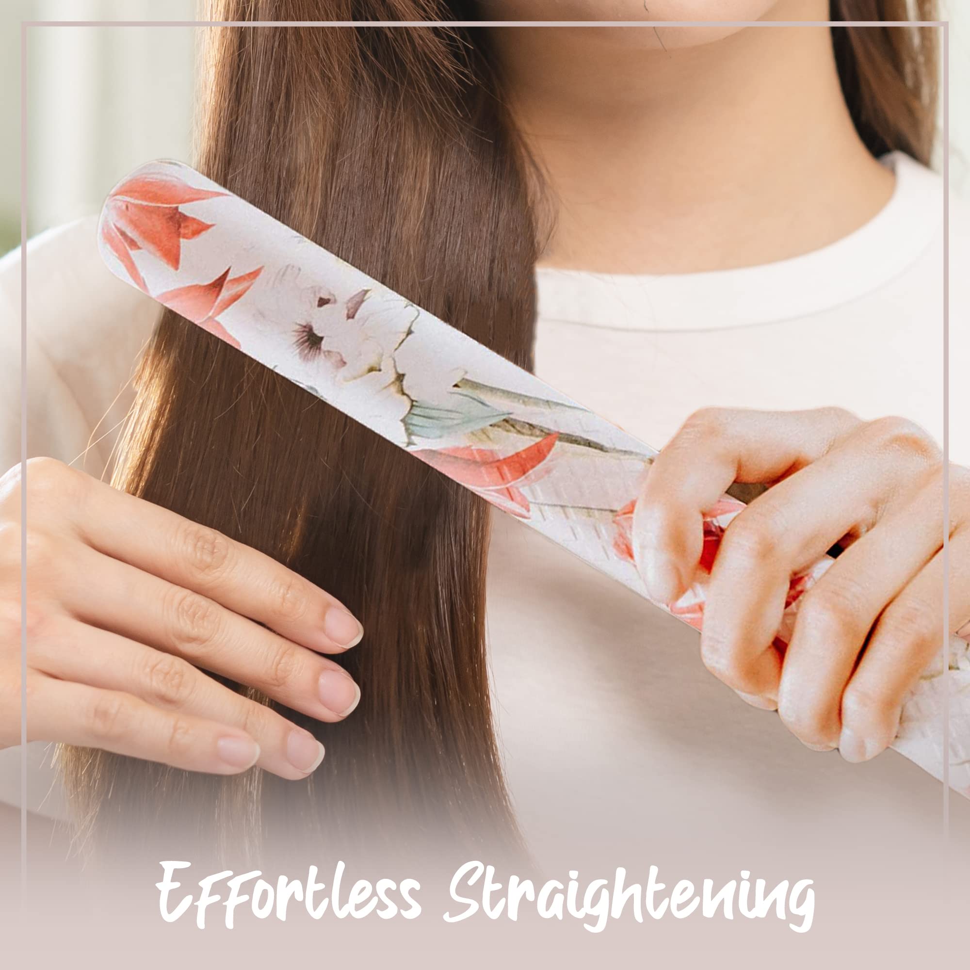 Sweet N Flower 1.25 Inch Flat Iron Hair Straightener - Professional Ceramic Plates for Smooth & Shiny Hair - Perfect for Home Use, Travel, and Salon Styling