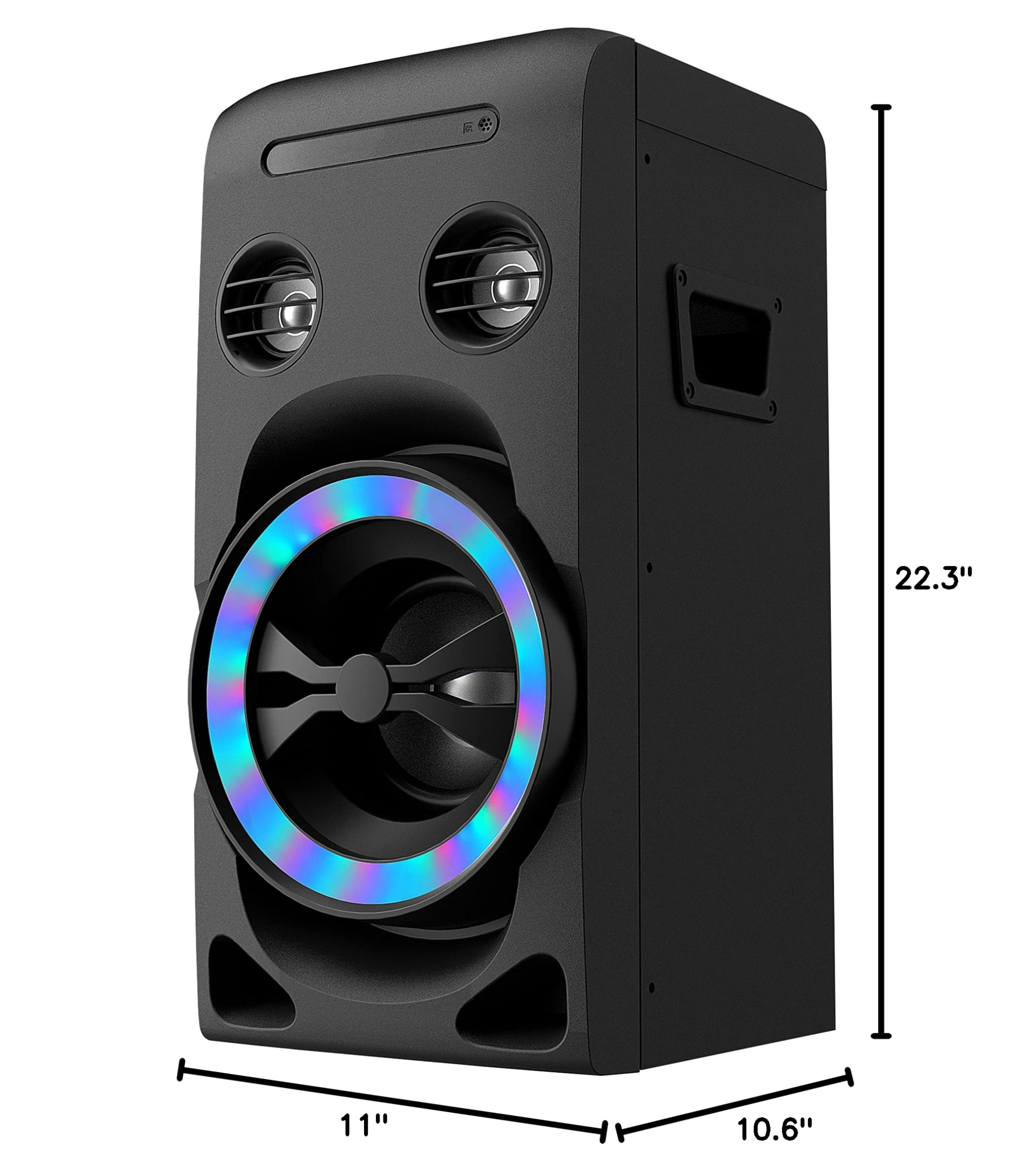 100W Home Stereo System with CD Player, FM Radio, Bluetooth 5.0, AUX/USB Inputs, Karaoke Function, LED Lights & Remote Control - Perfect for Home Theater, Parties, and Music Lovers