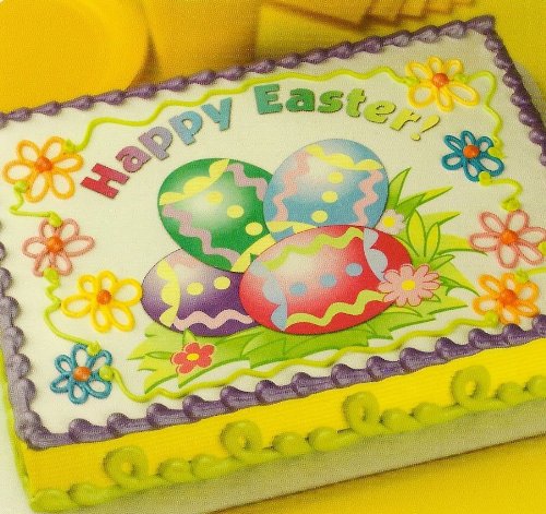 Happy Easter Eggs Edible Cake Toppers for Cupcakes & Desserts