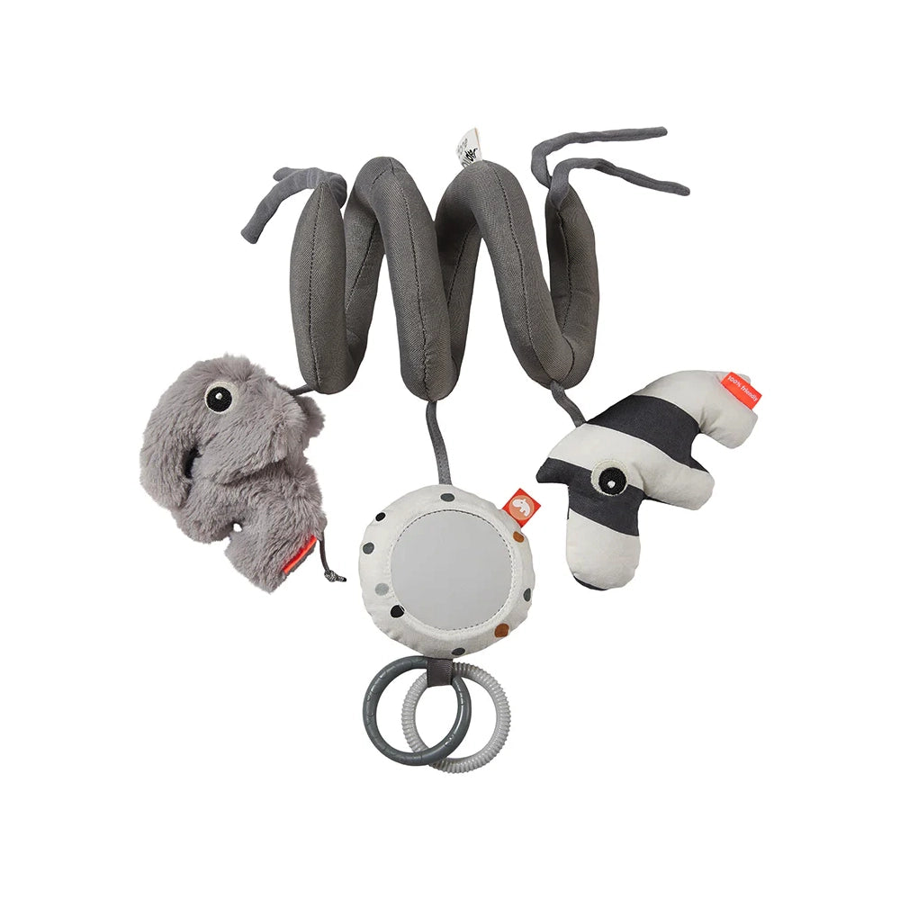 Done by Deer Activity Spiral Toy - Grey Deer Friends for Baby Playtime & Sensory Development | Perfect for Nursery, Daycare & Travel Play